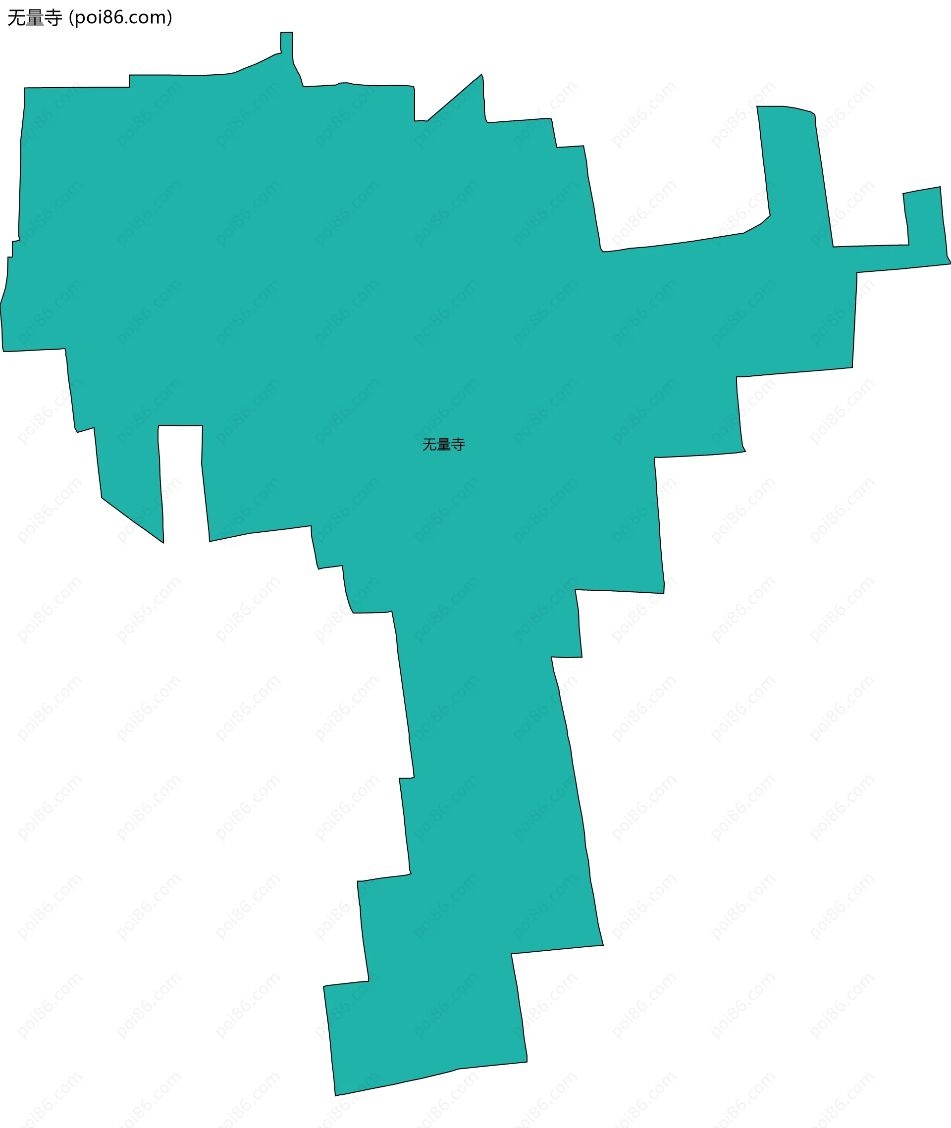 无量寺边界地图