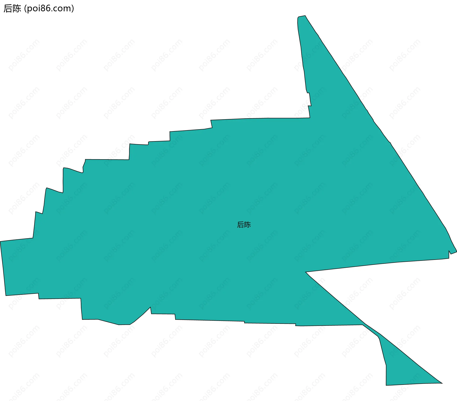 后陈边界地图