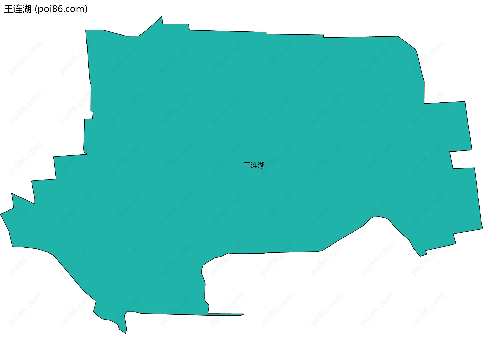 王连湖边界地图