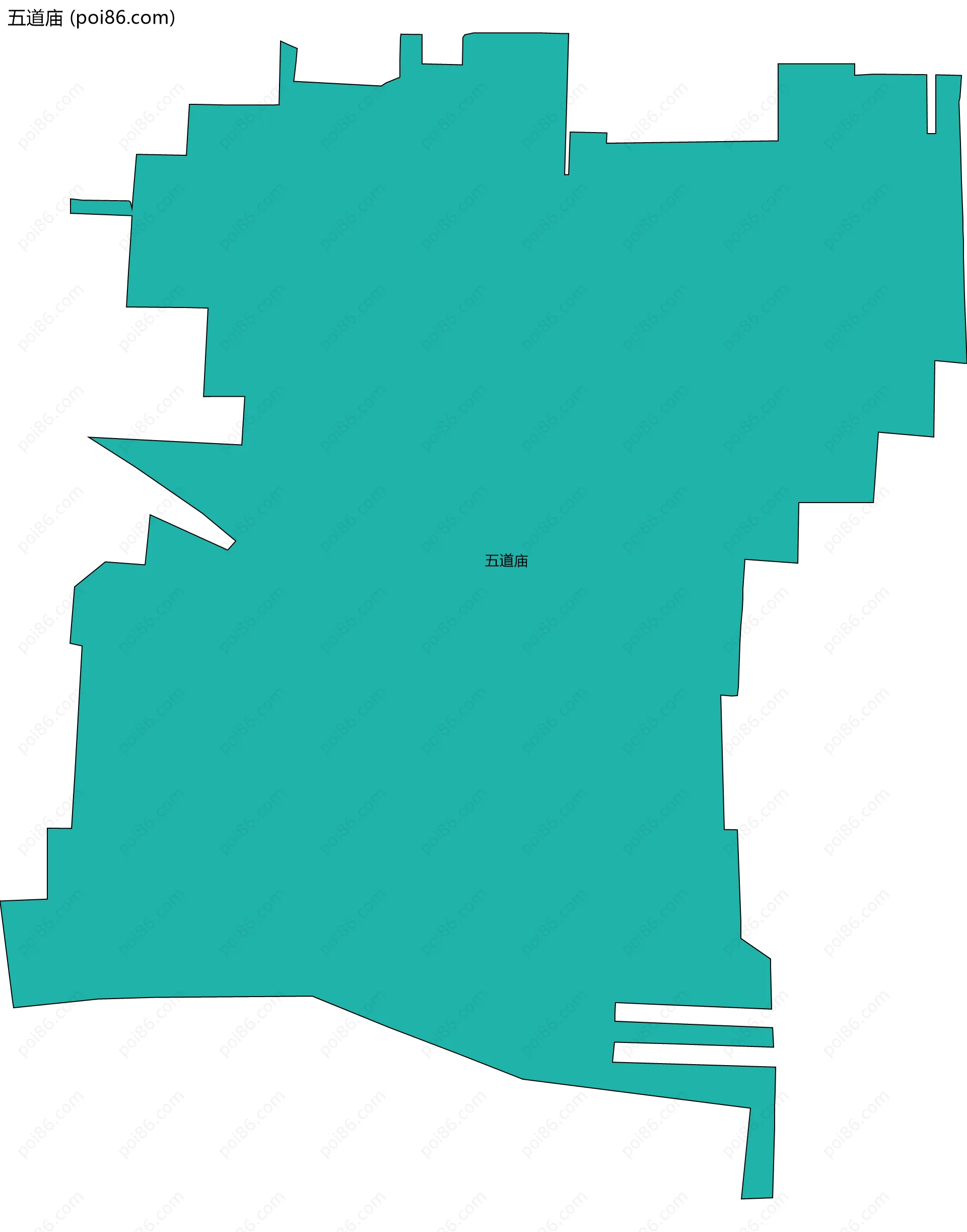 五道庙边界地图