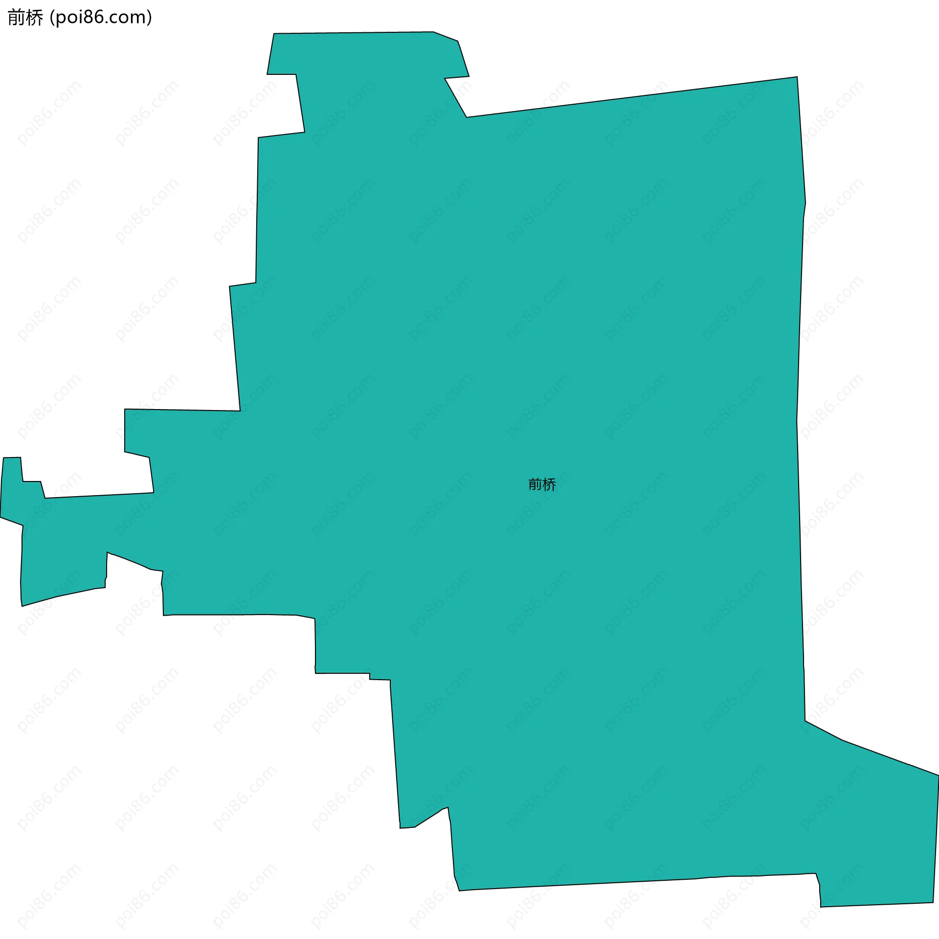 前桥边界地图