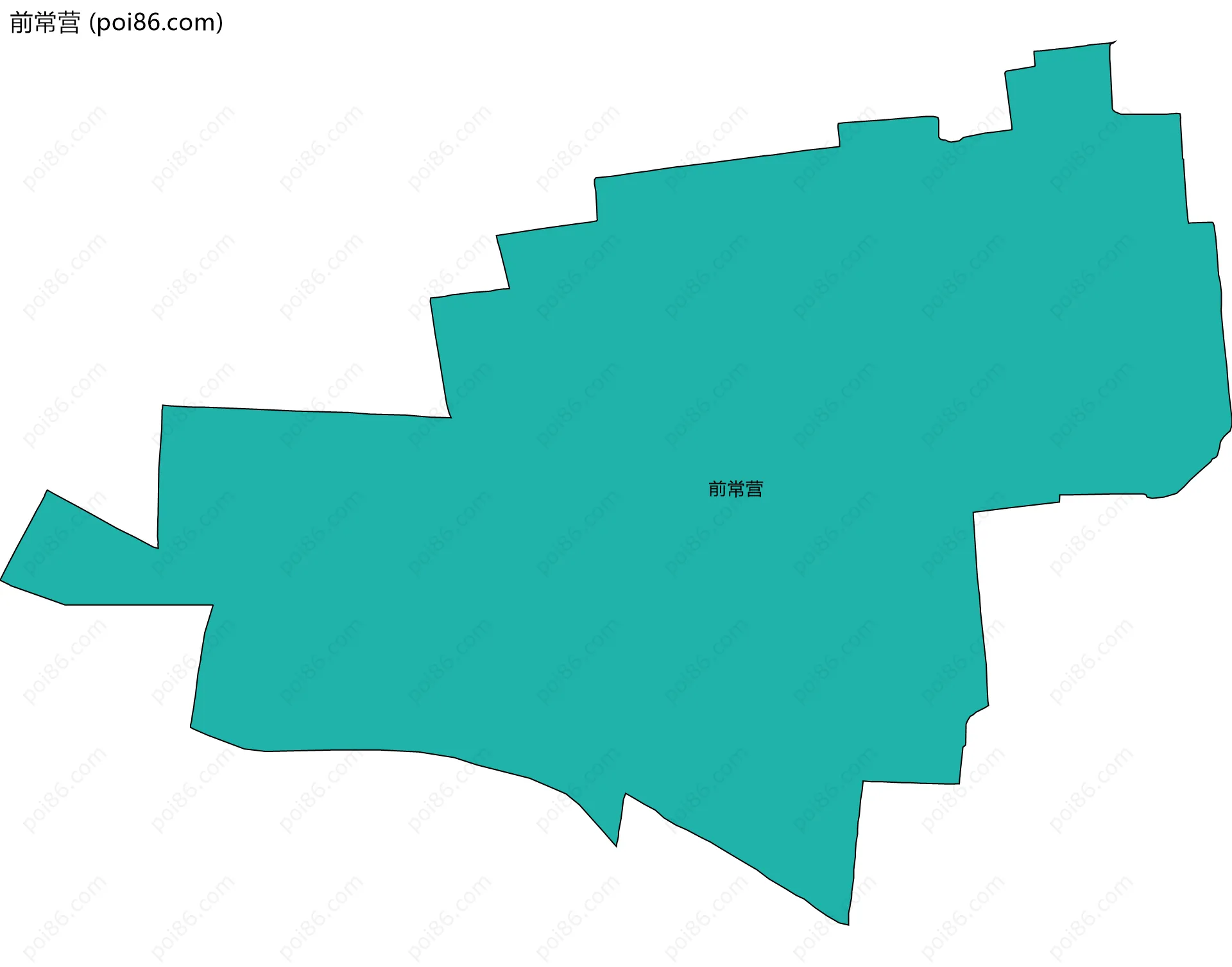 前常营边界地图