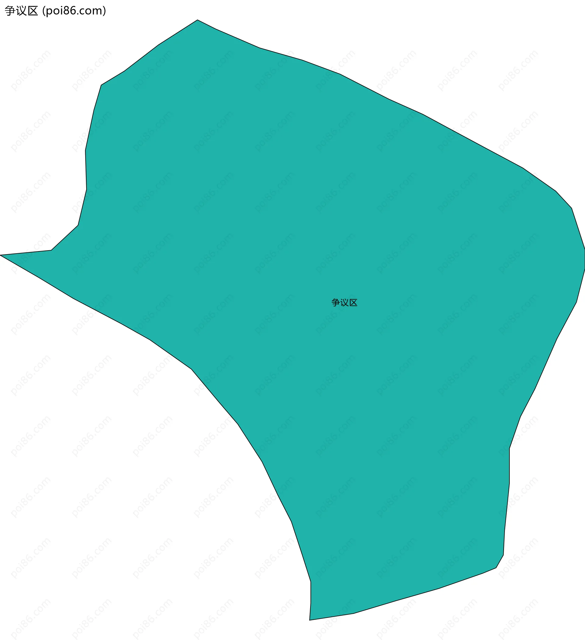 争议区边界地图