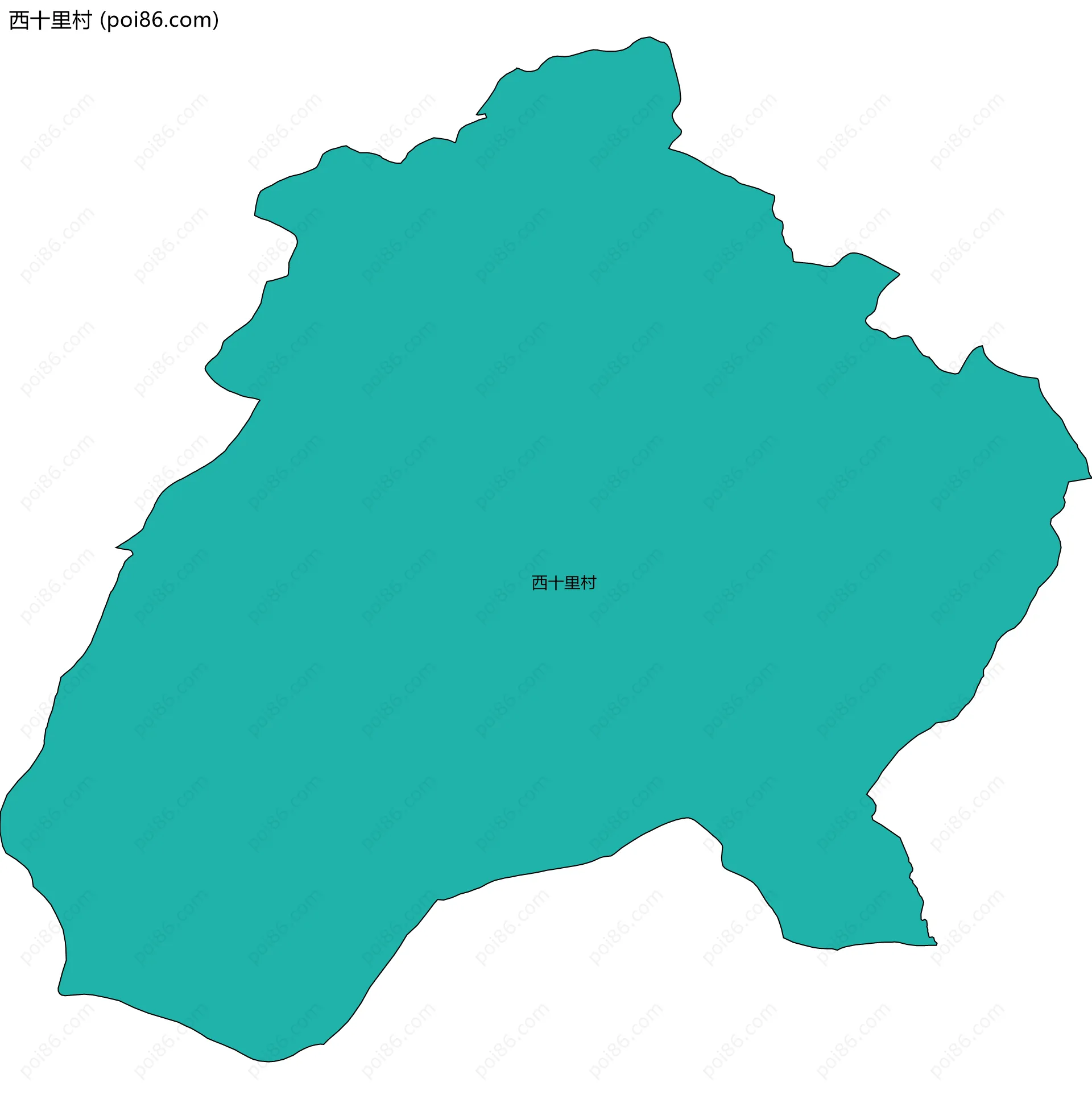 西十里村边界地图