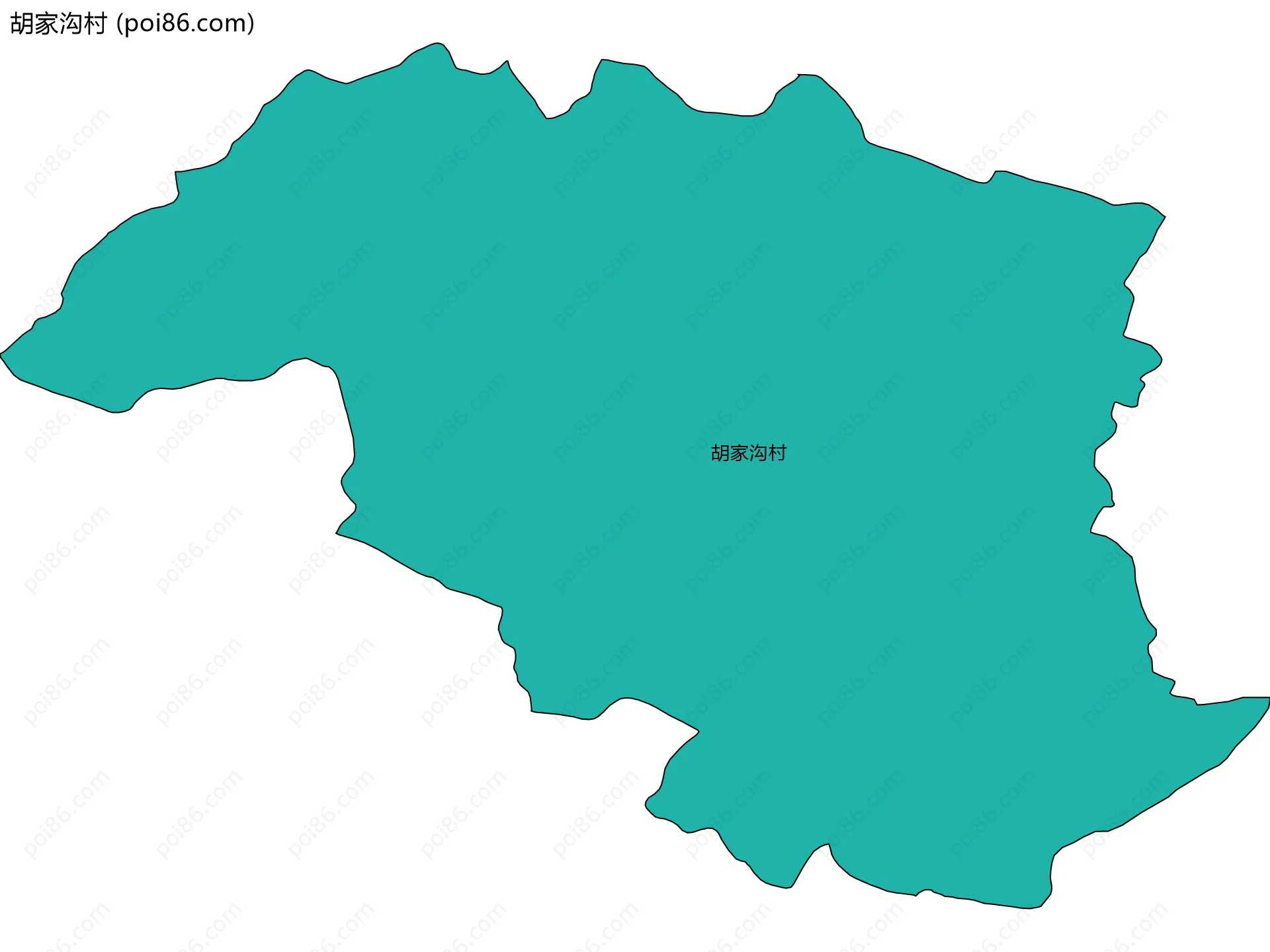 胡家沟村边界地图