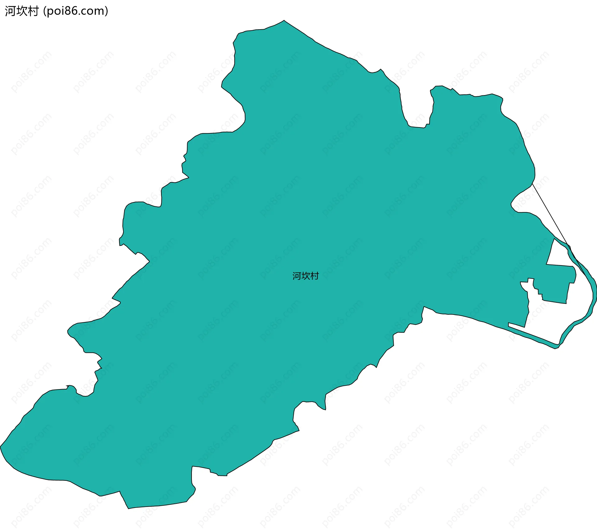 河坎村边界地图