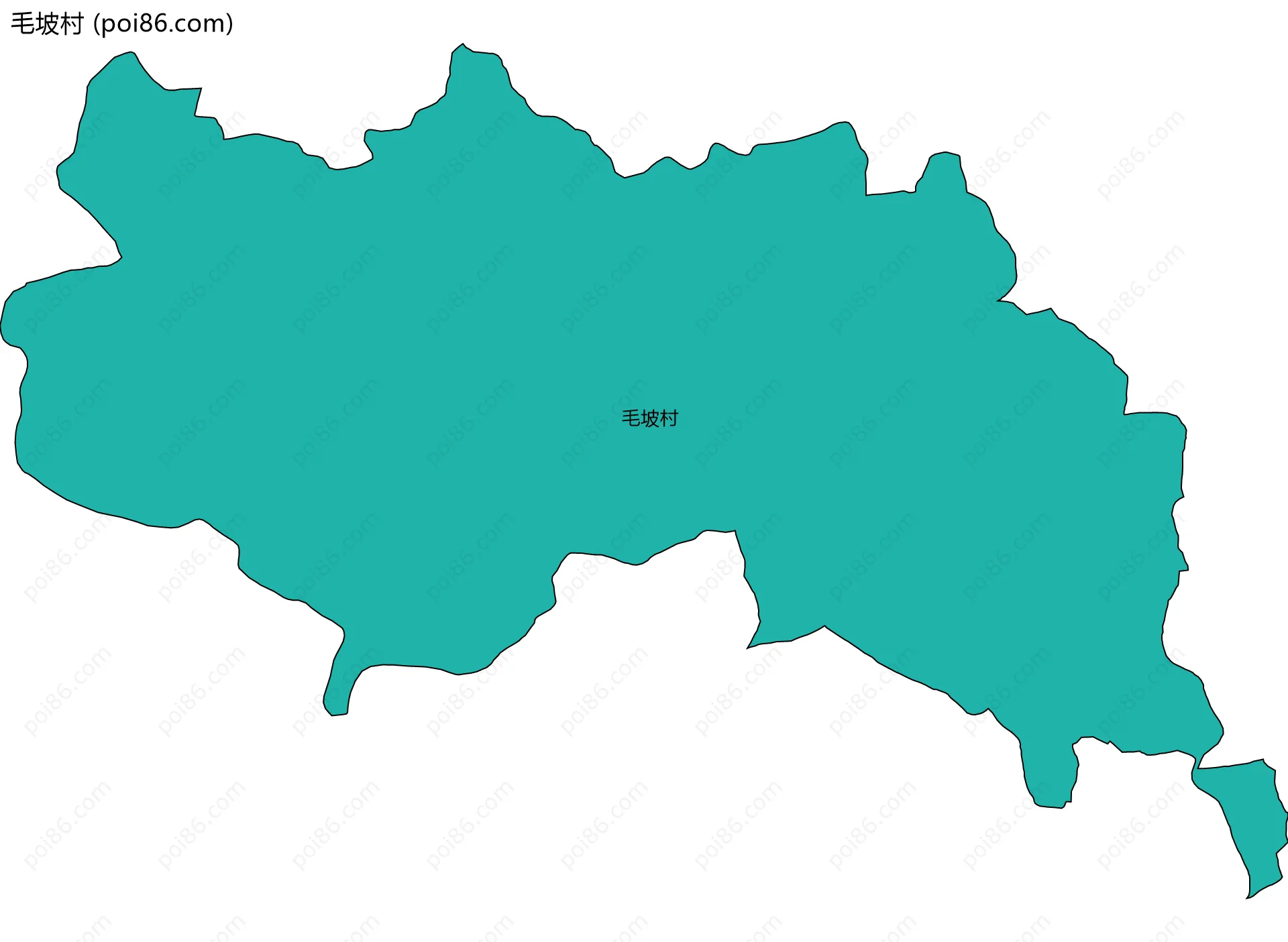 毛坡村边界地图