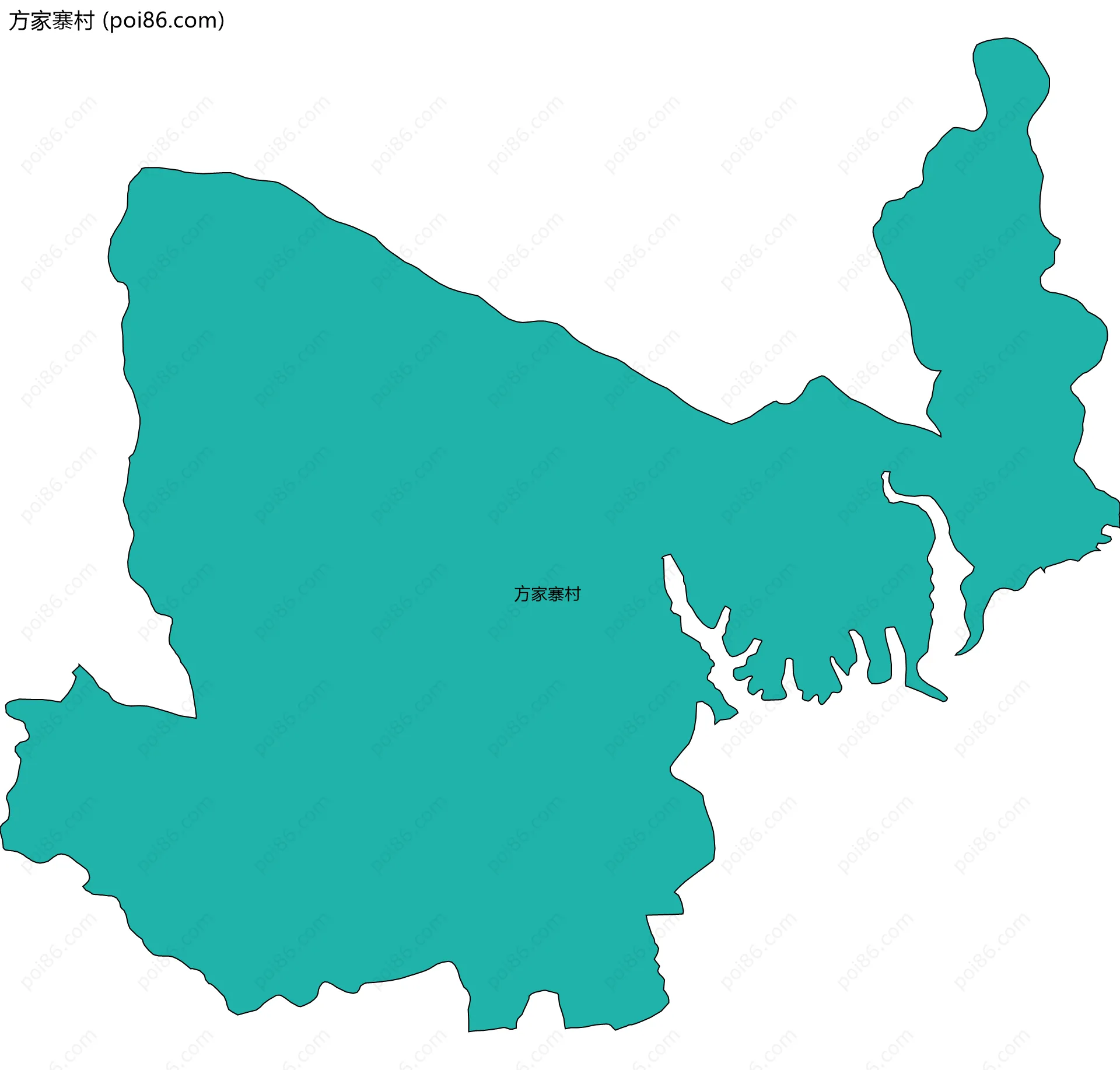 方家寨村边界地图