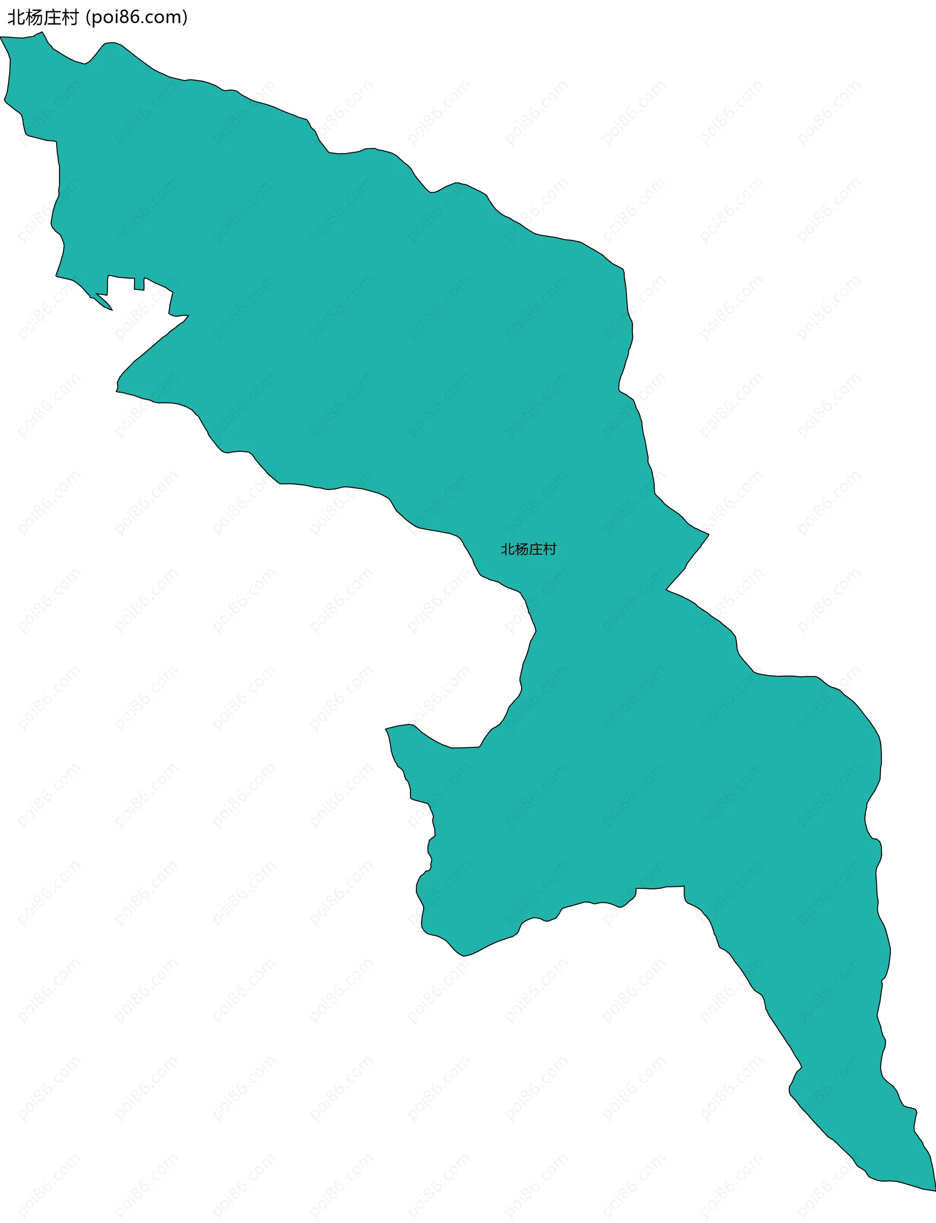 北杨庄村边界地图