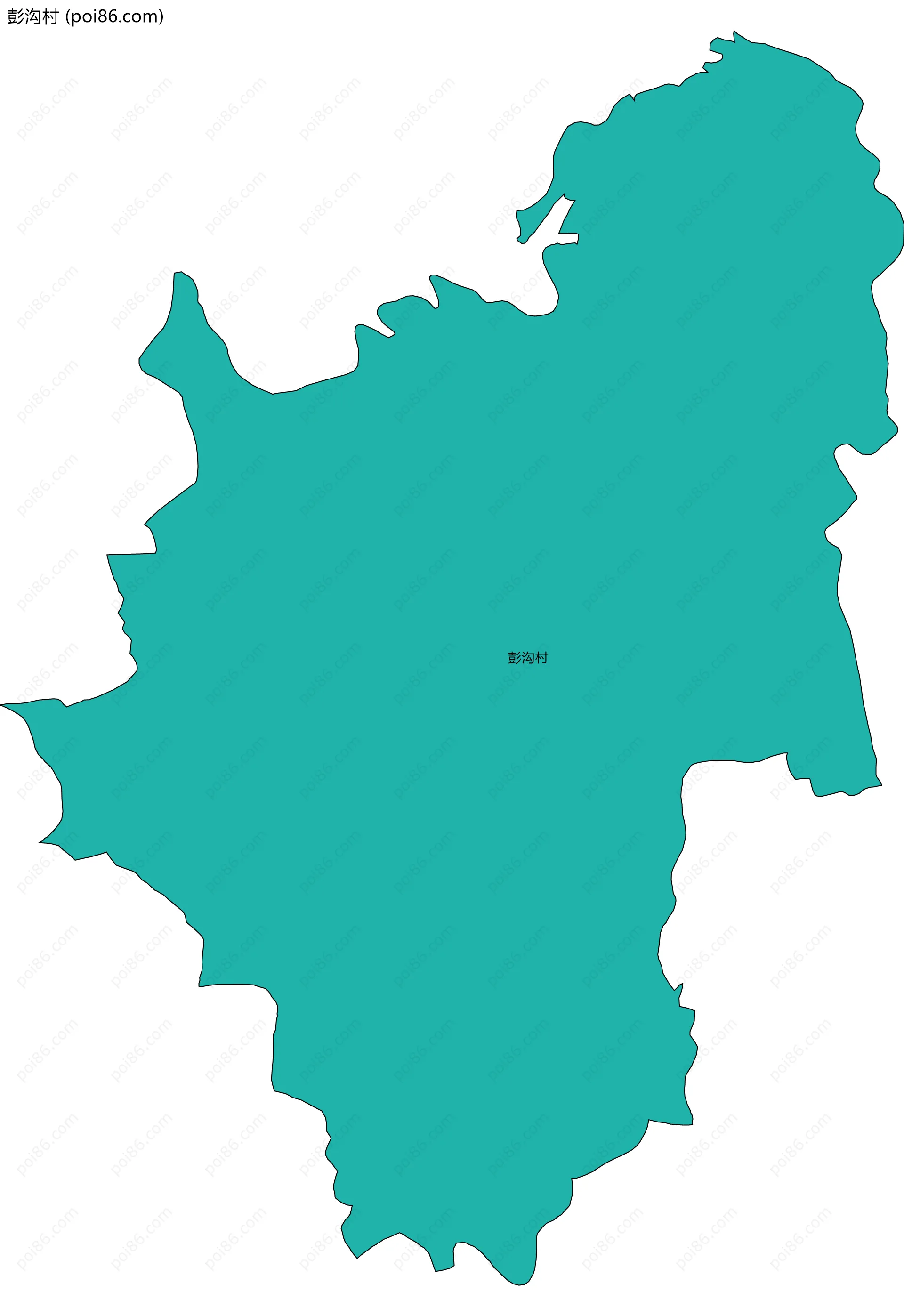 彭沟村边界地图