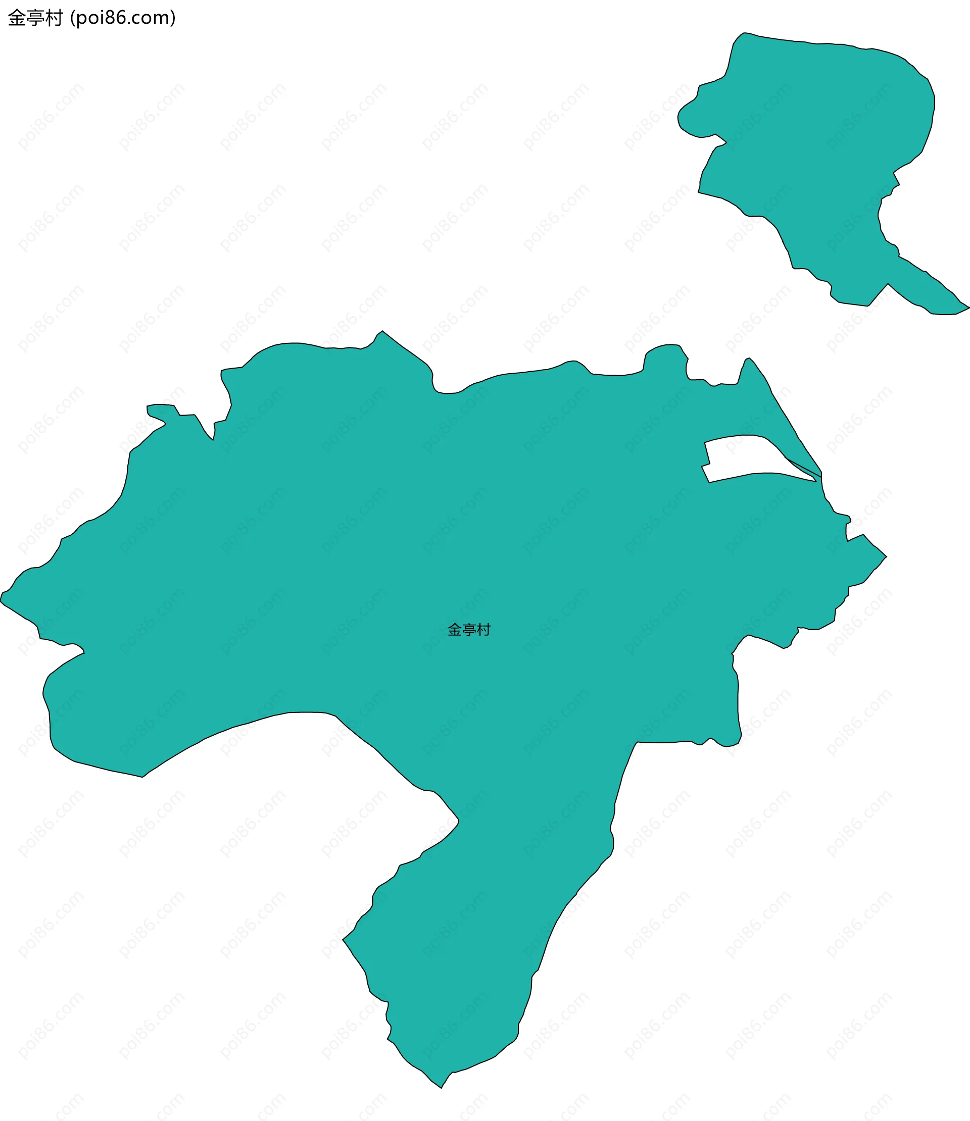 金亭村边界地图