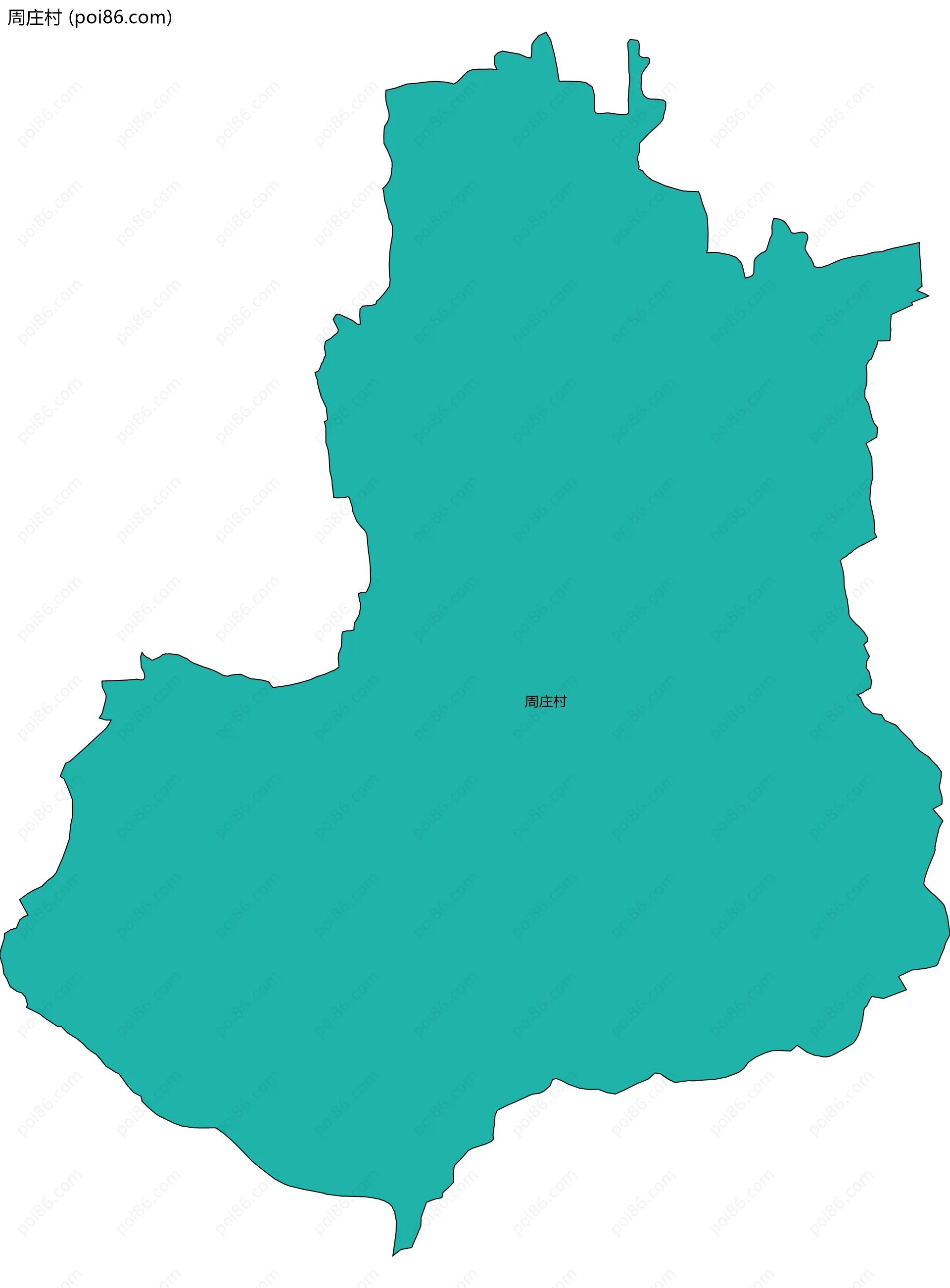 周庄村边界地图