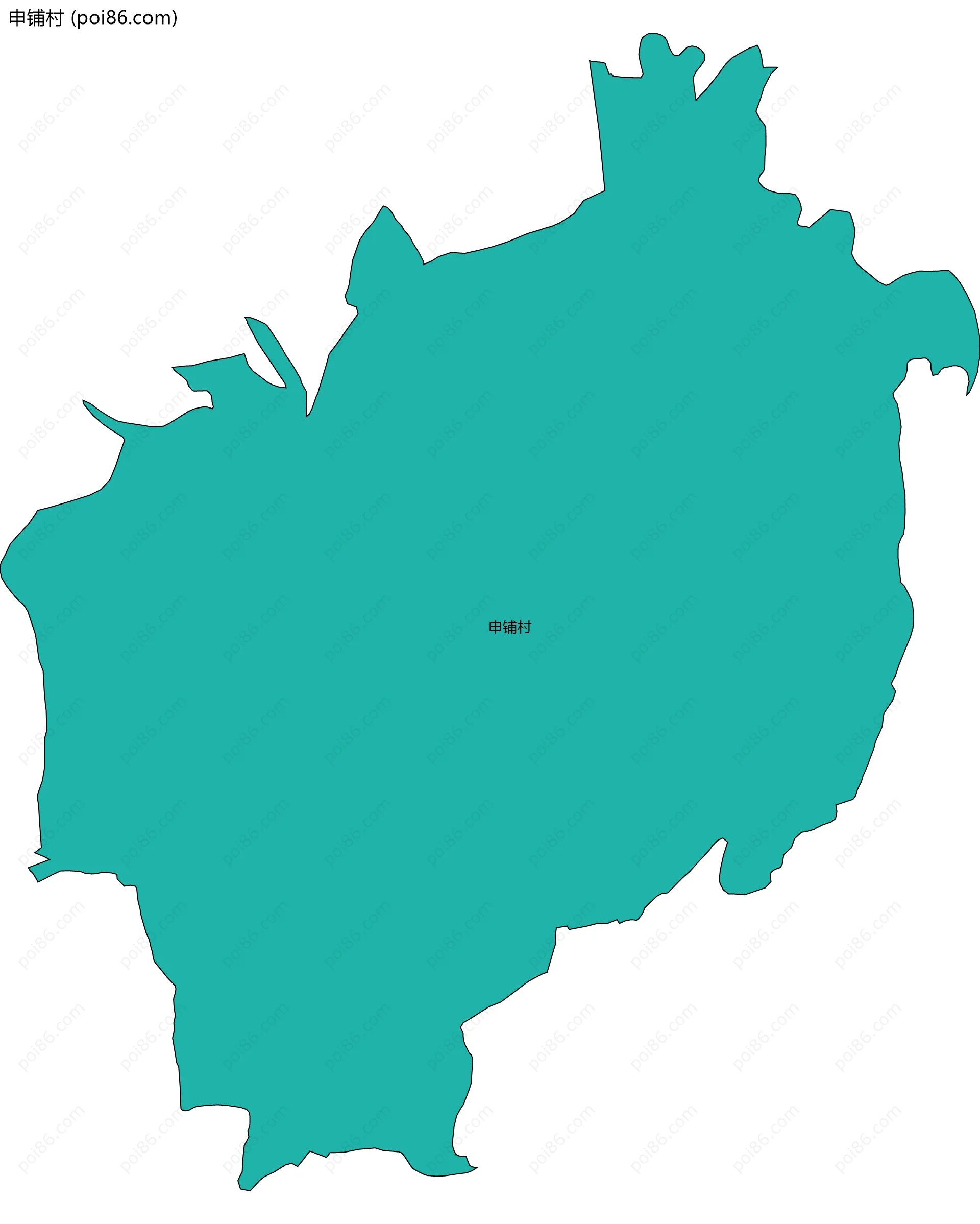 申铺村边界地图