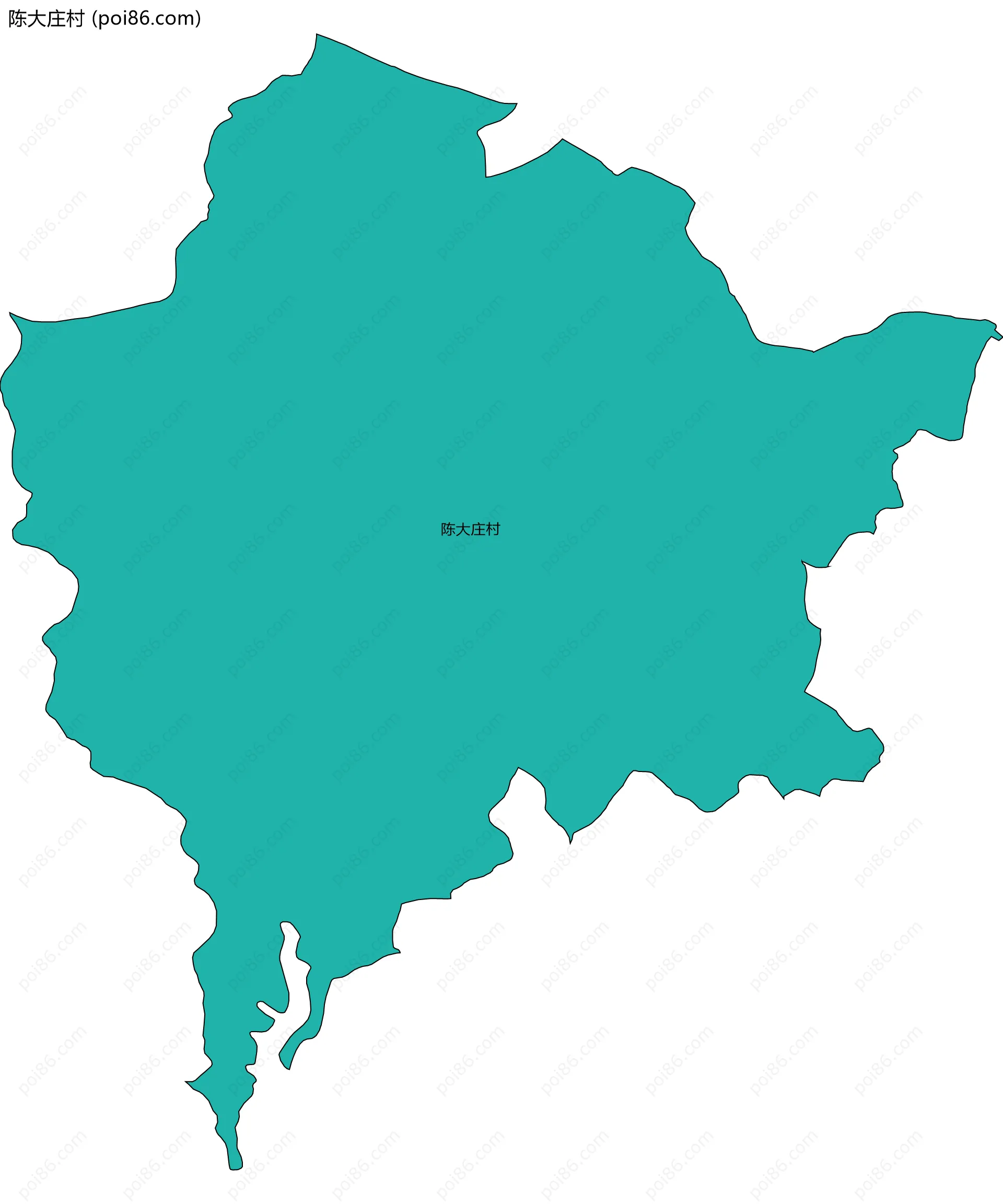 陈大庄村边界地图