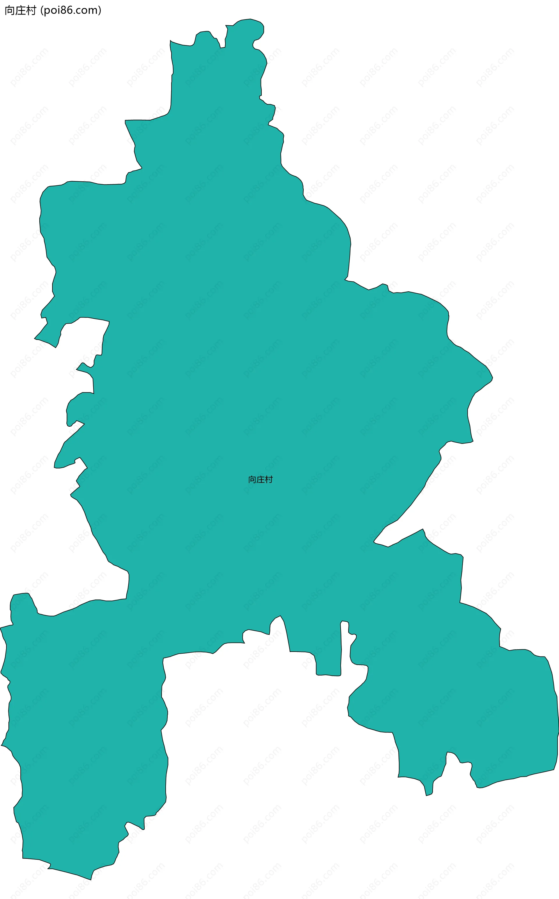 向庄村边界地图