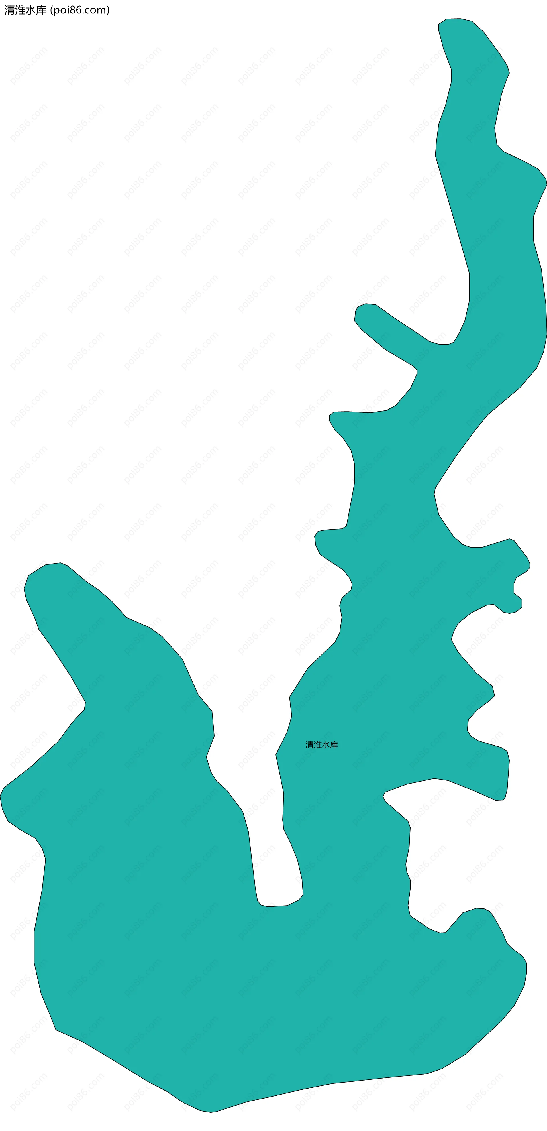 清淮水库边界地图