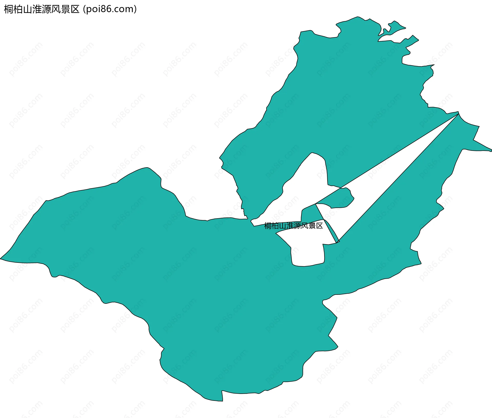 桐柏山淮源风景区边界地图