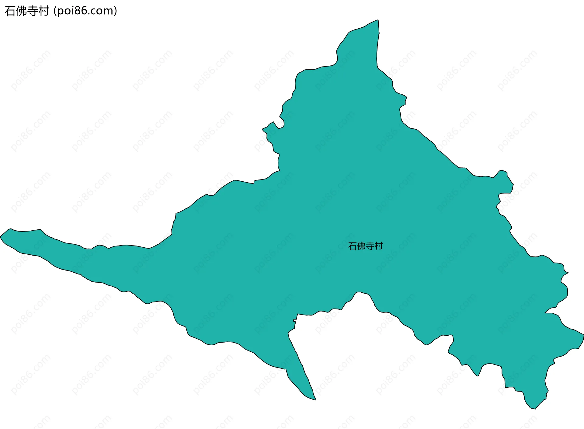石佛寺村边界地图