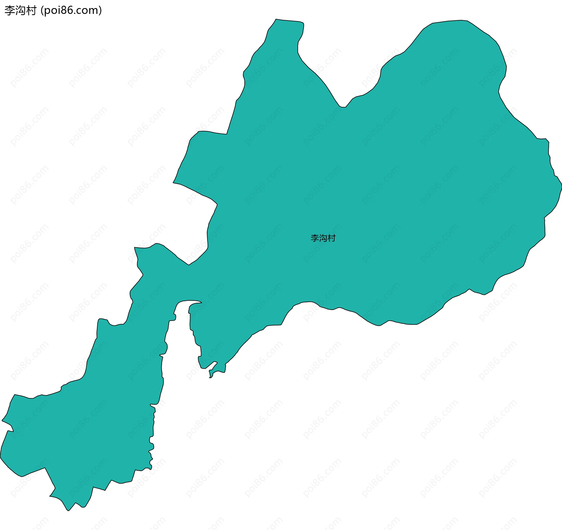 李沟村边界地图