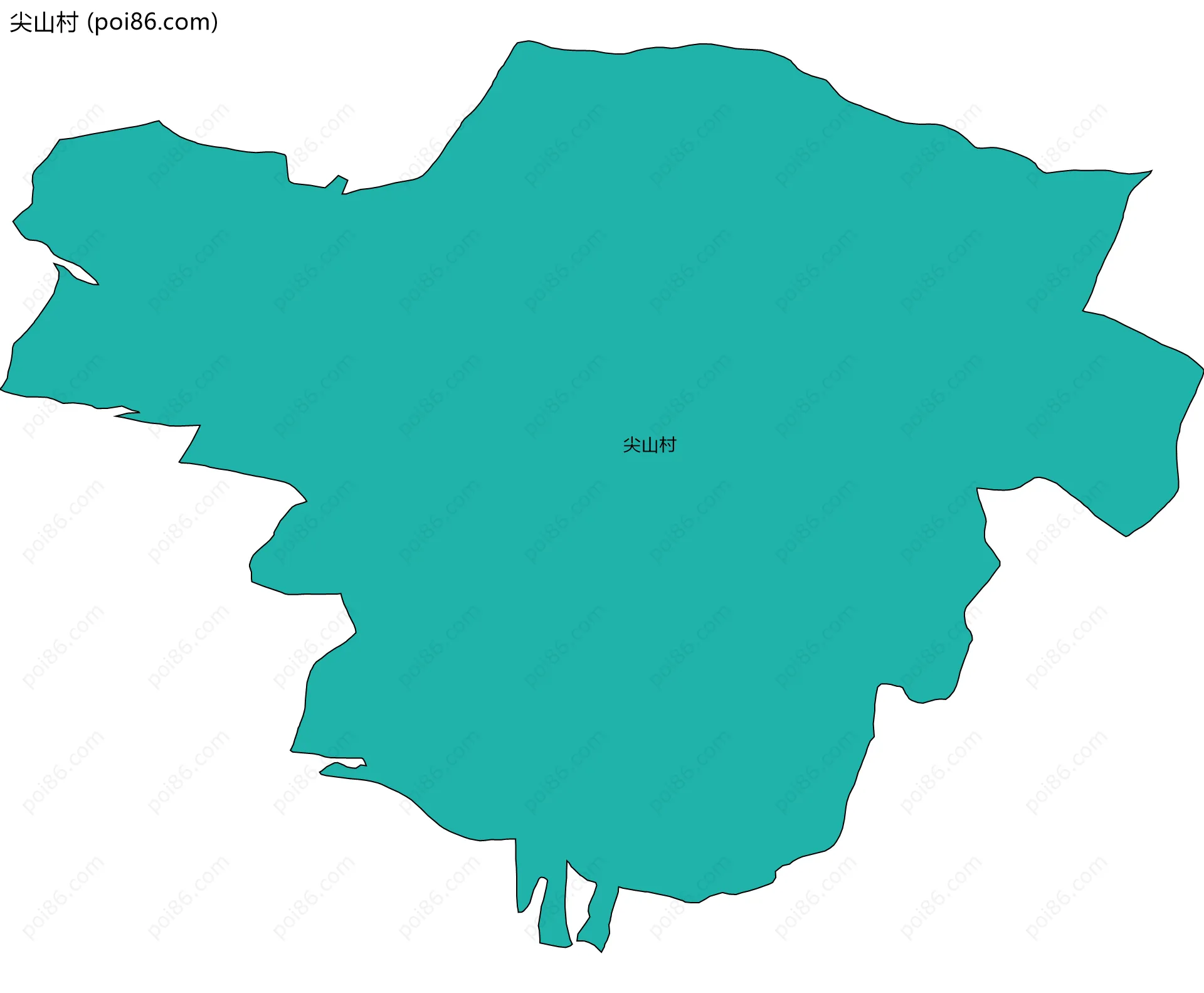尖山村边界地图