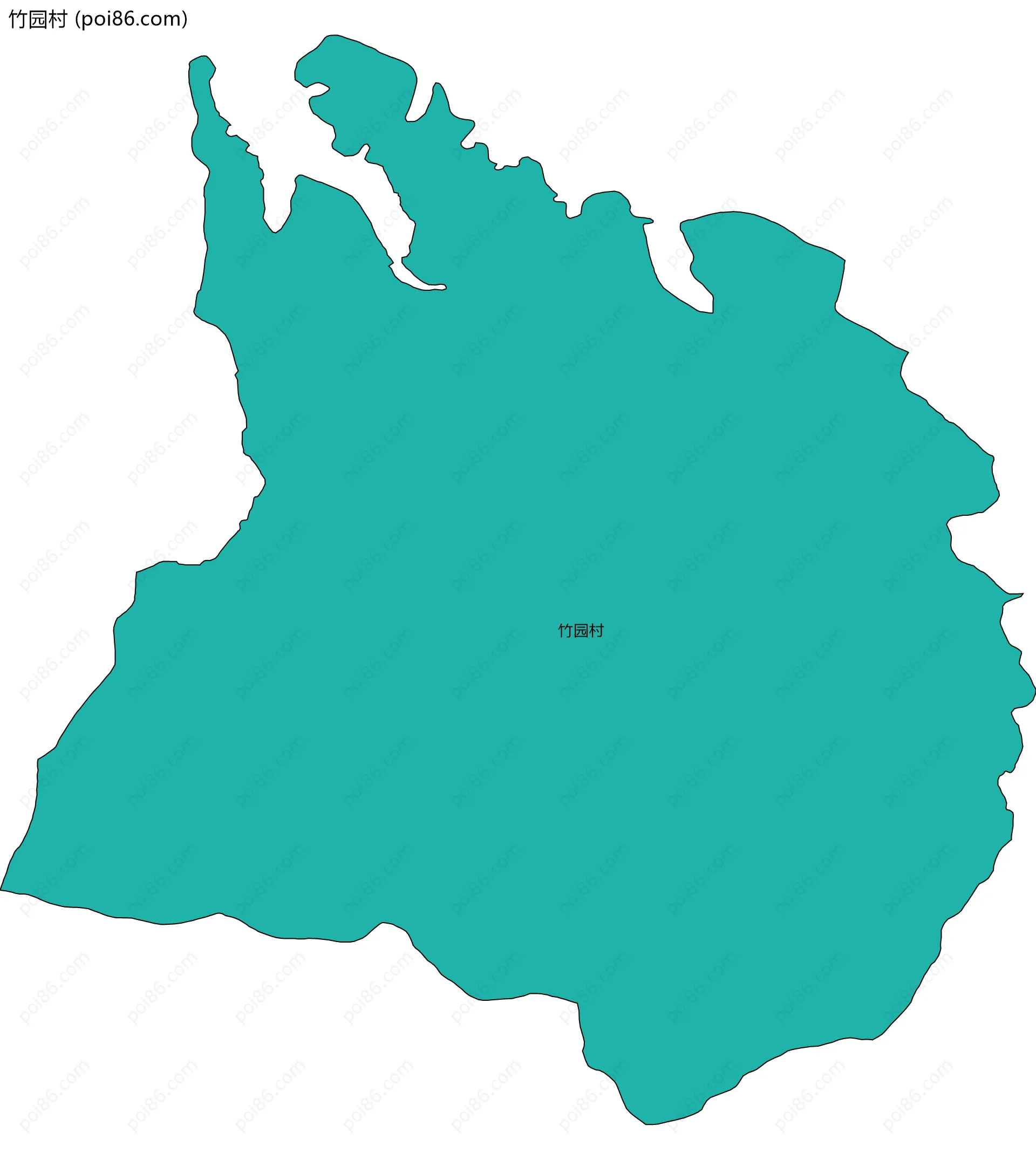 竹园村边界地图