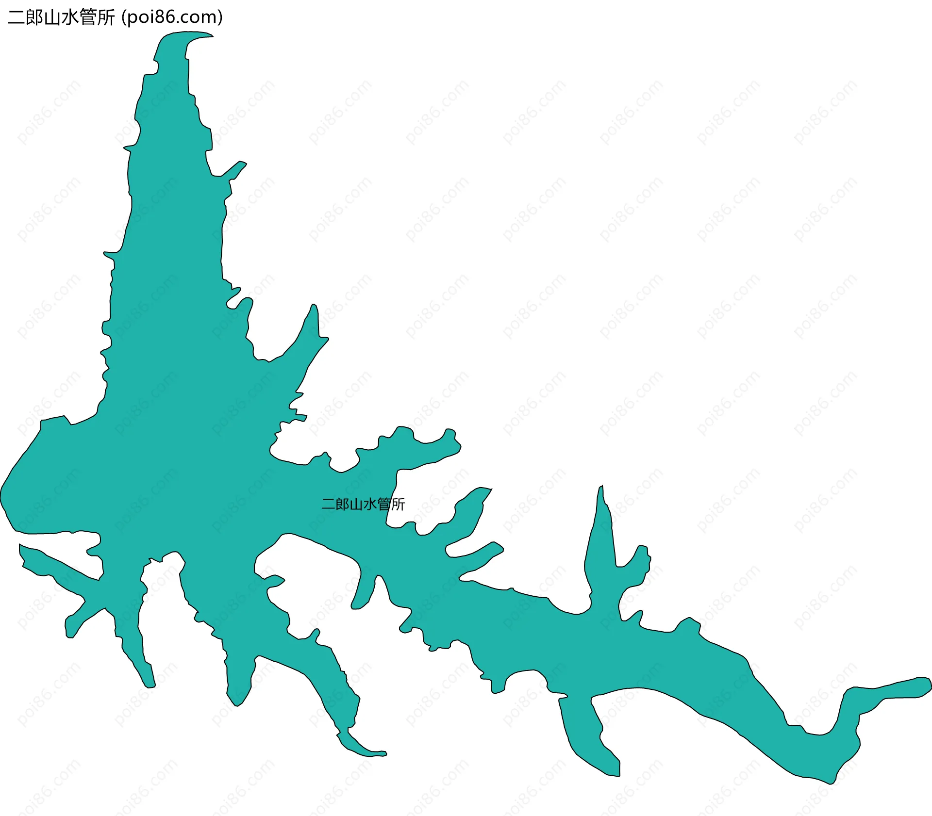 二郎山水管所边界地图