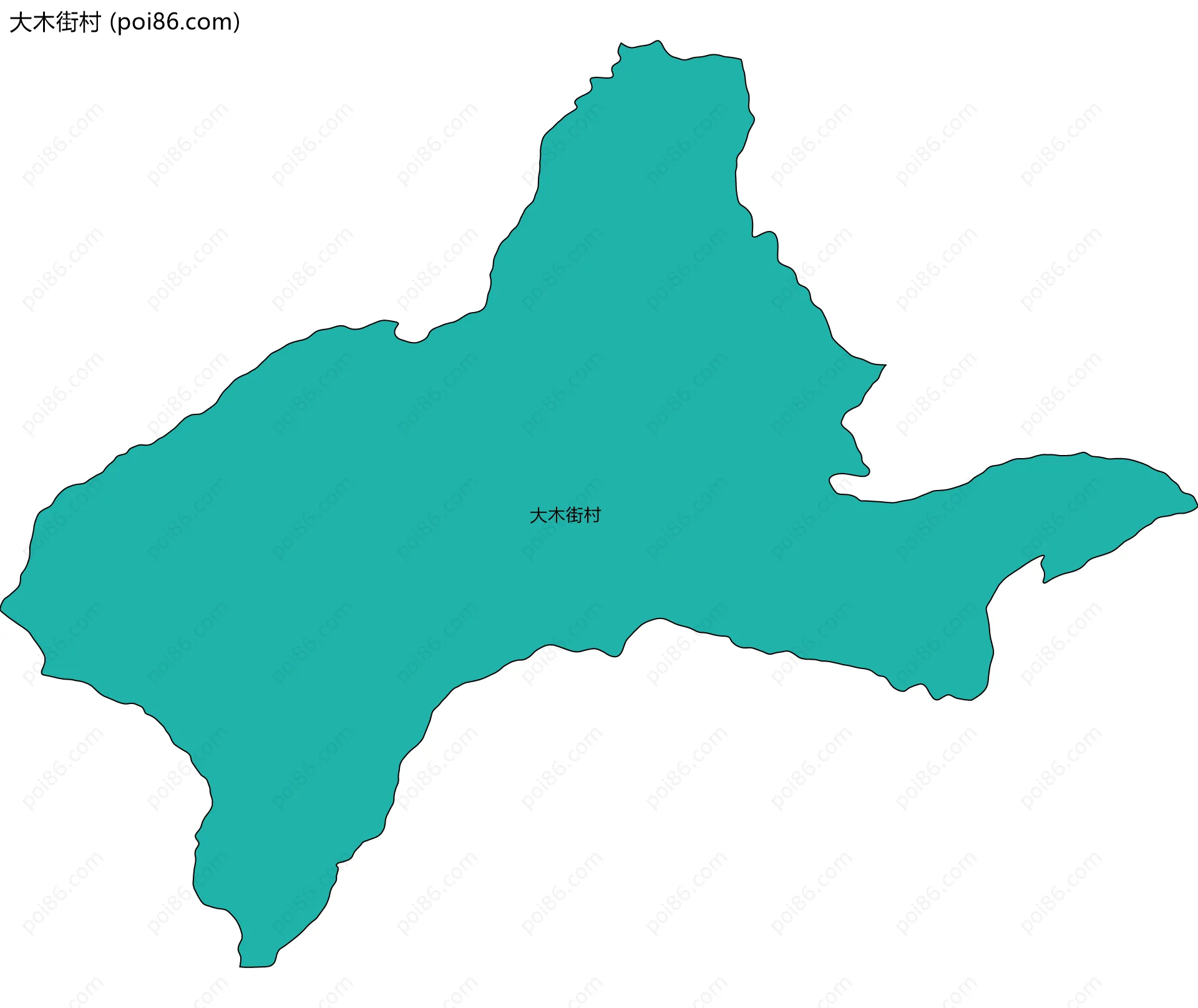 大木街村边界地图