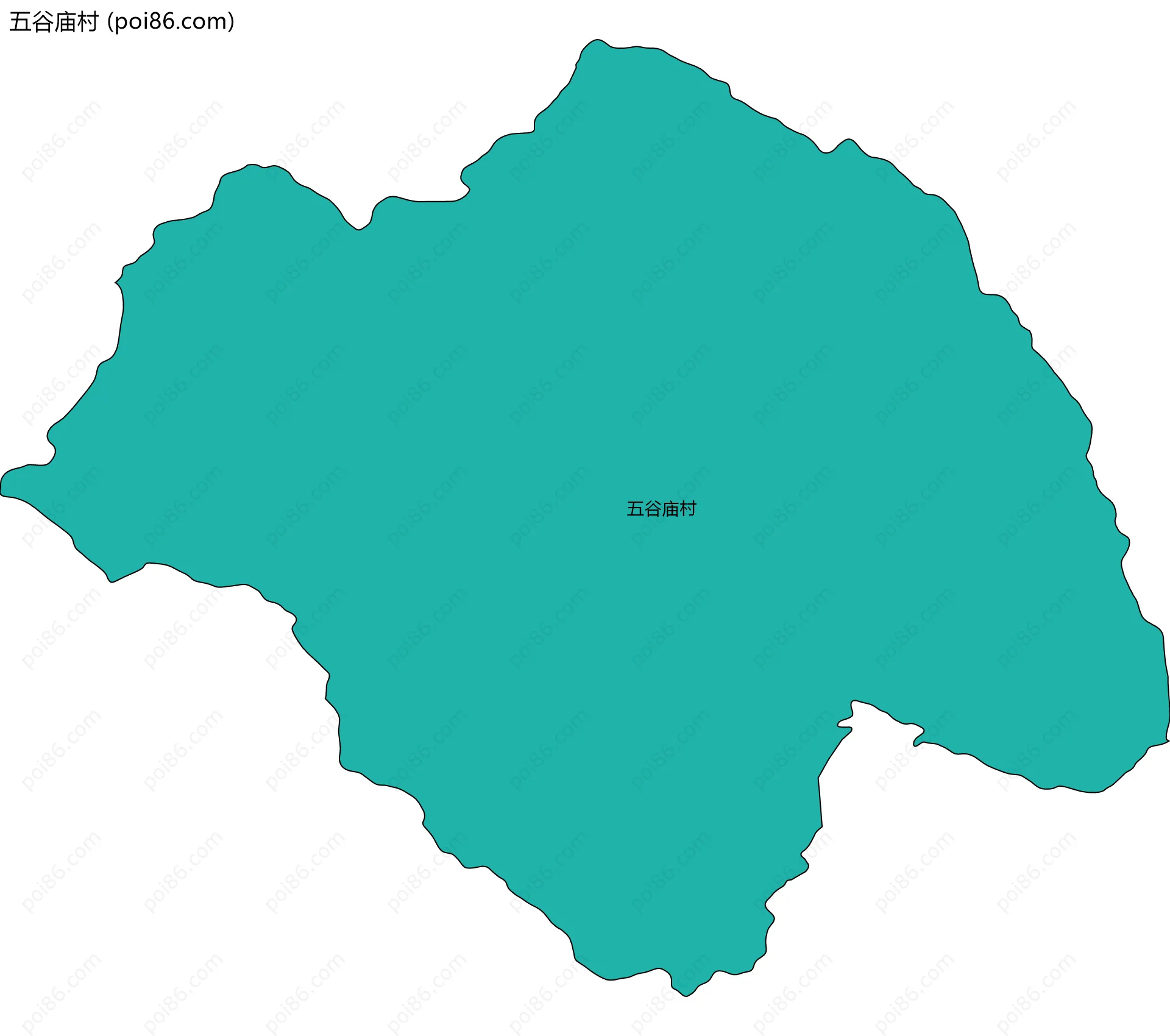 五谷庙村边界地图