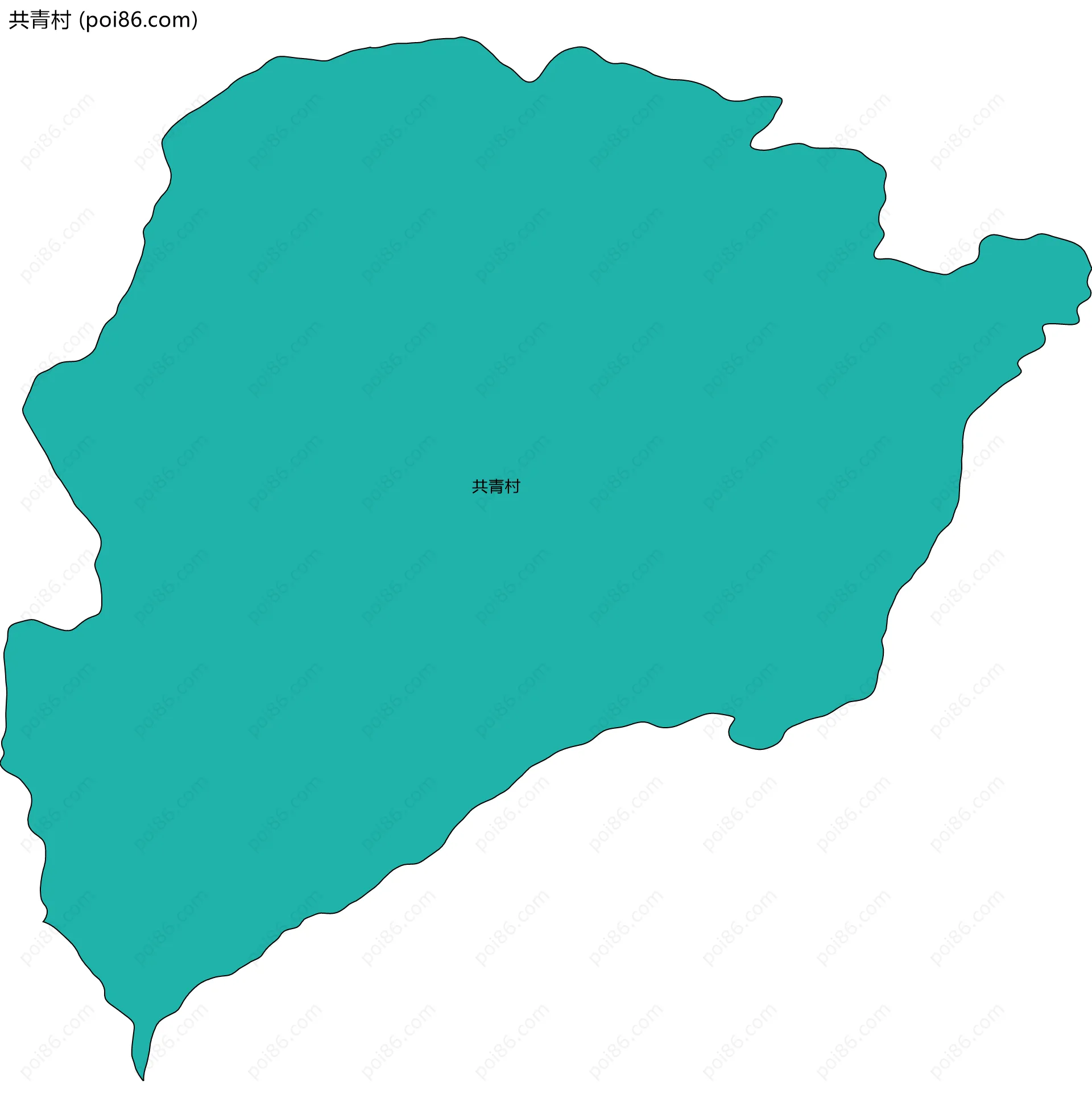 共青村边界地图