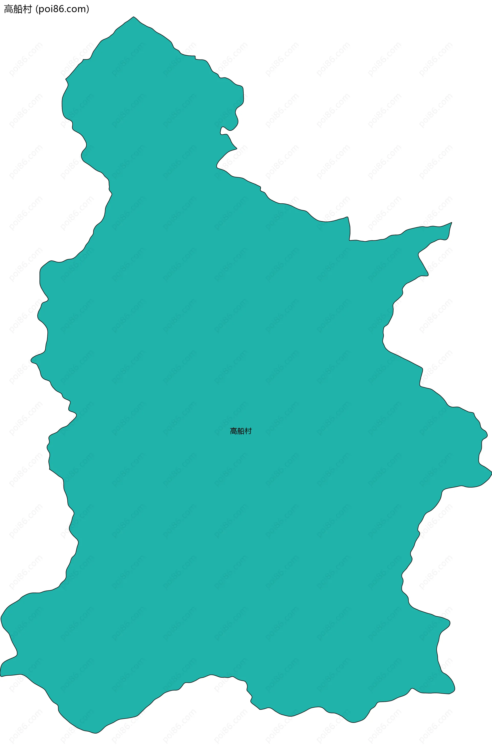 高船村边界地图