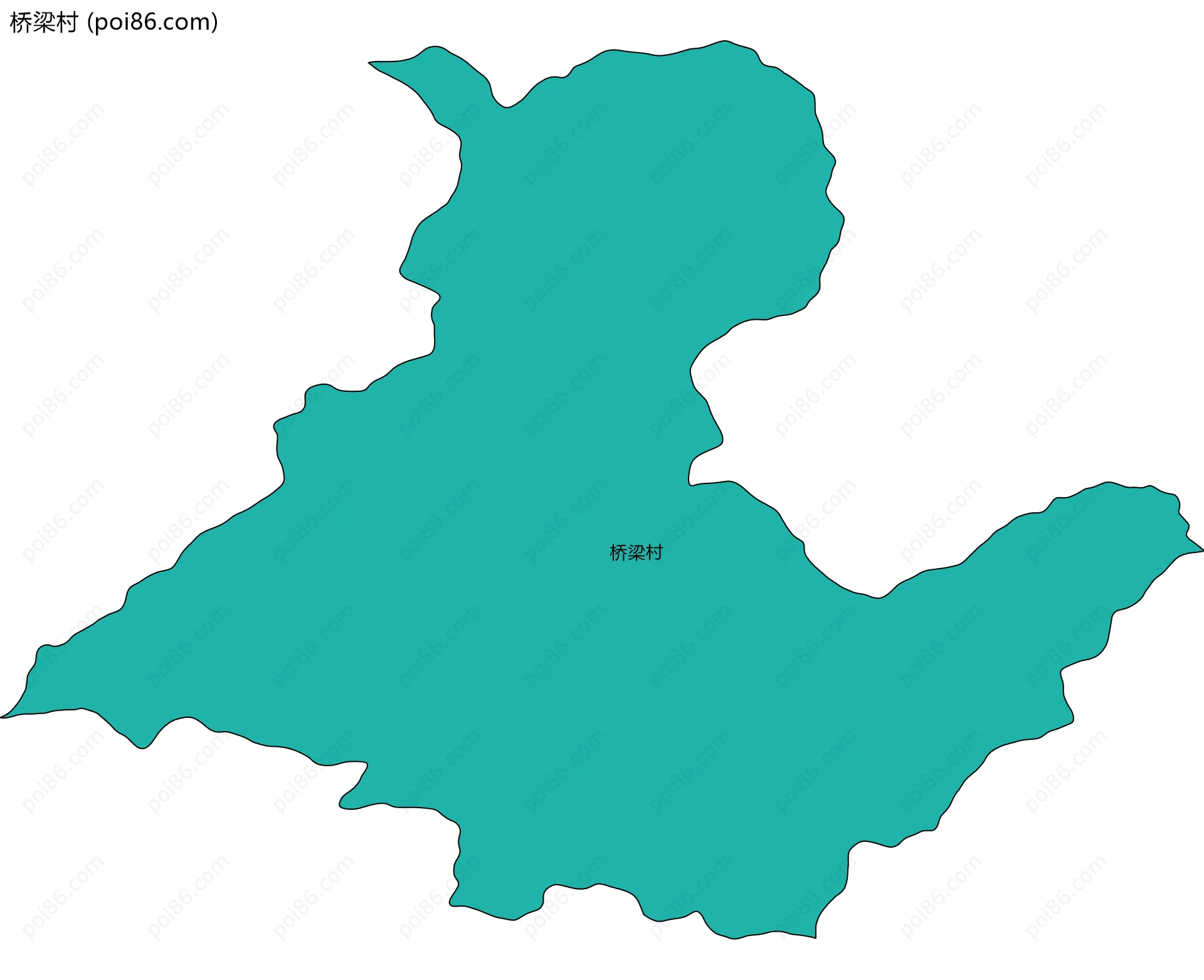 桥梁村边界地图