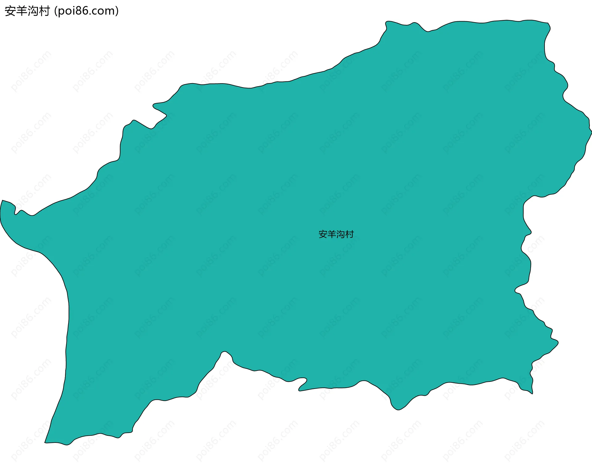 安羊沟村边界地图