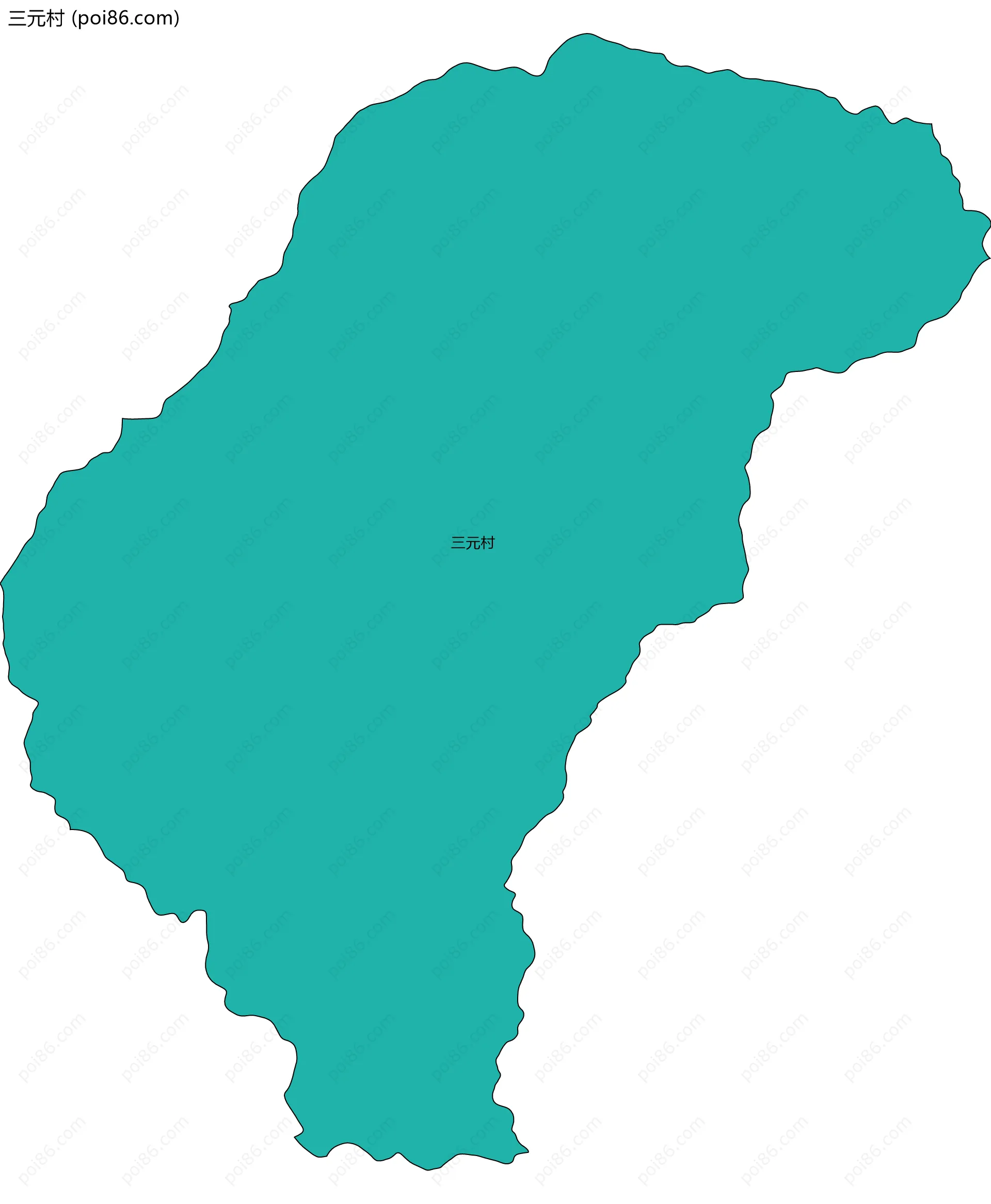 三元村边界地图