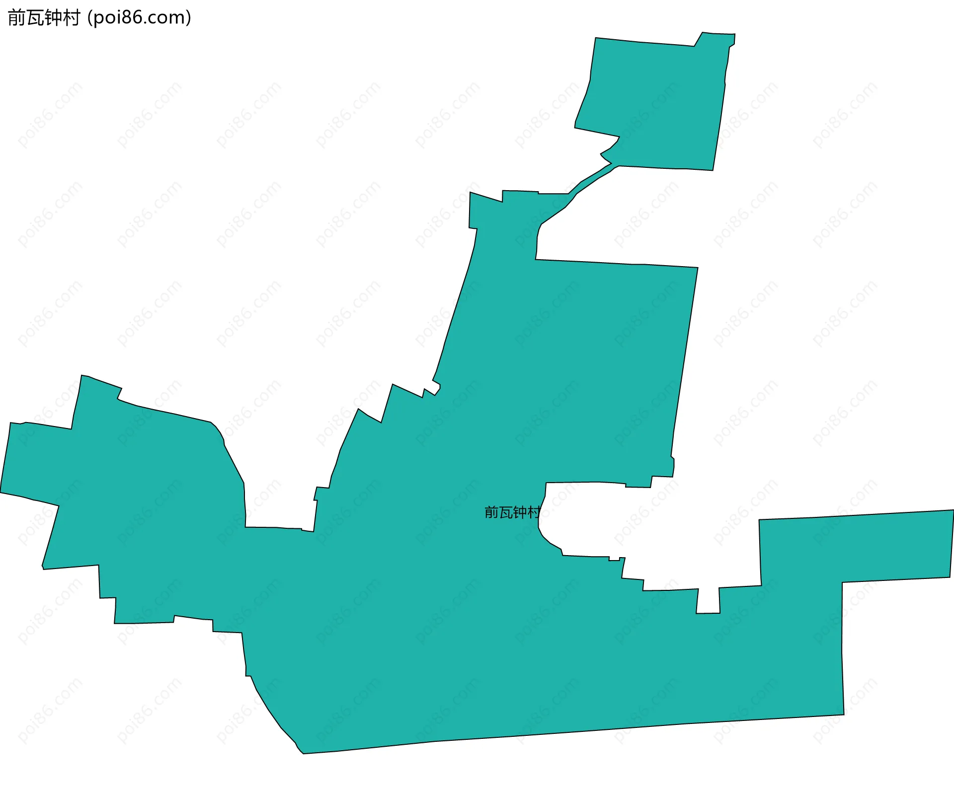 前瓦钟村边界地图