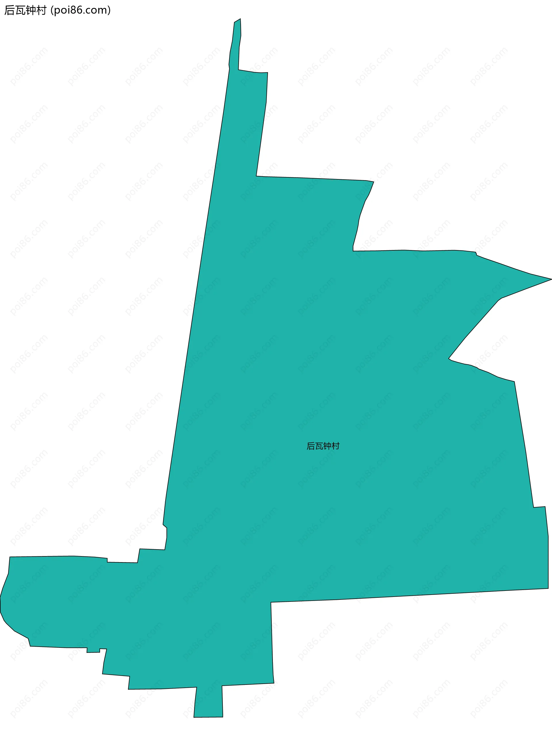 后瓦钟村边界地图