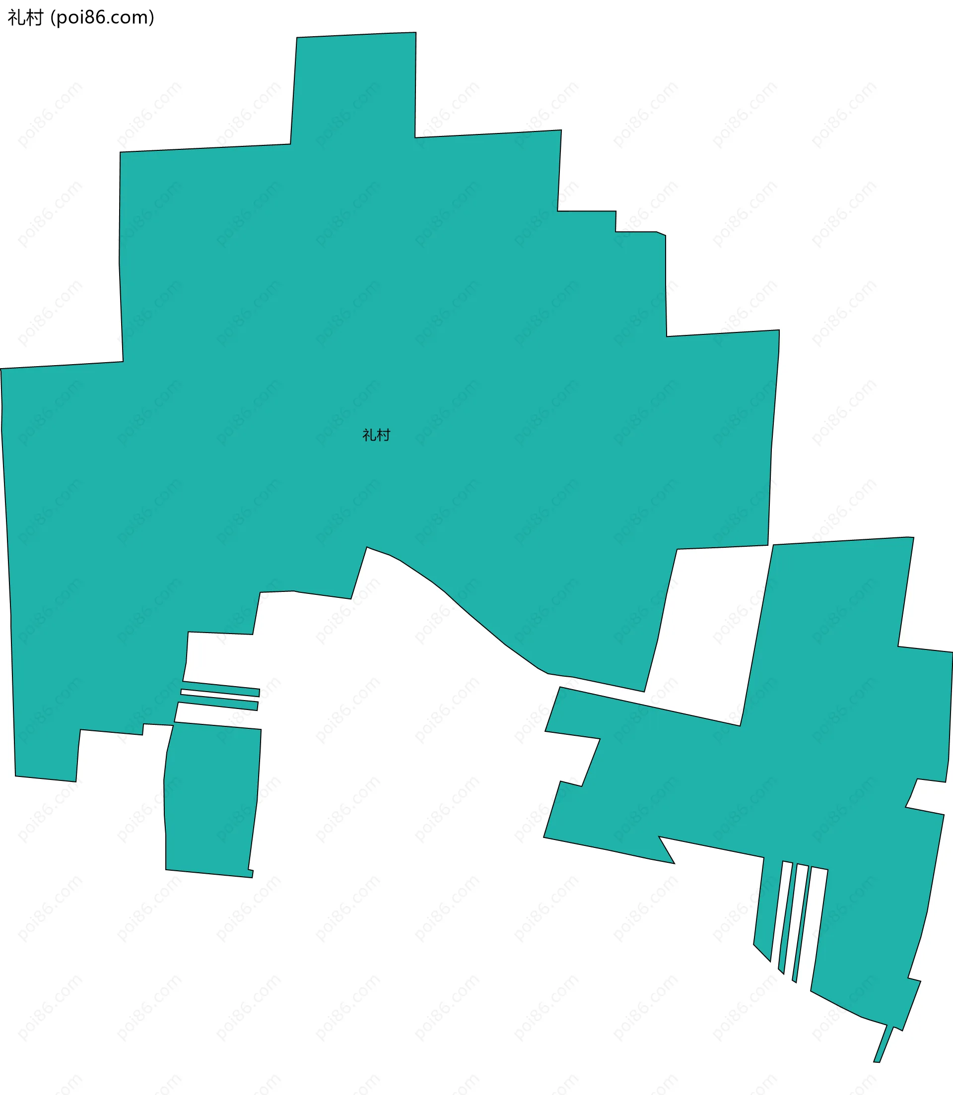 礼村边界地图