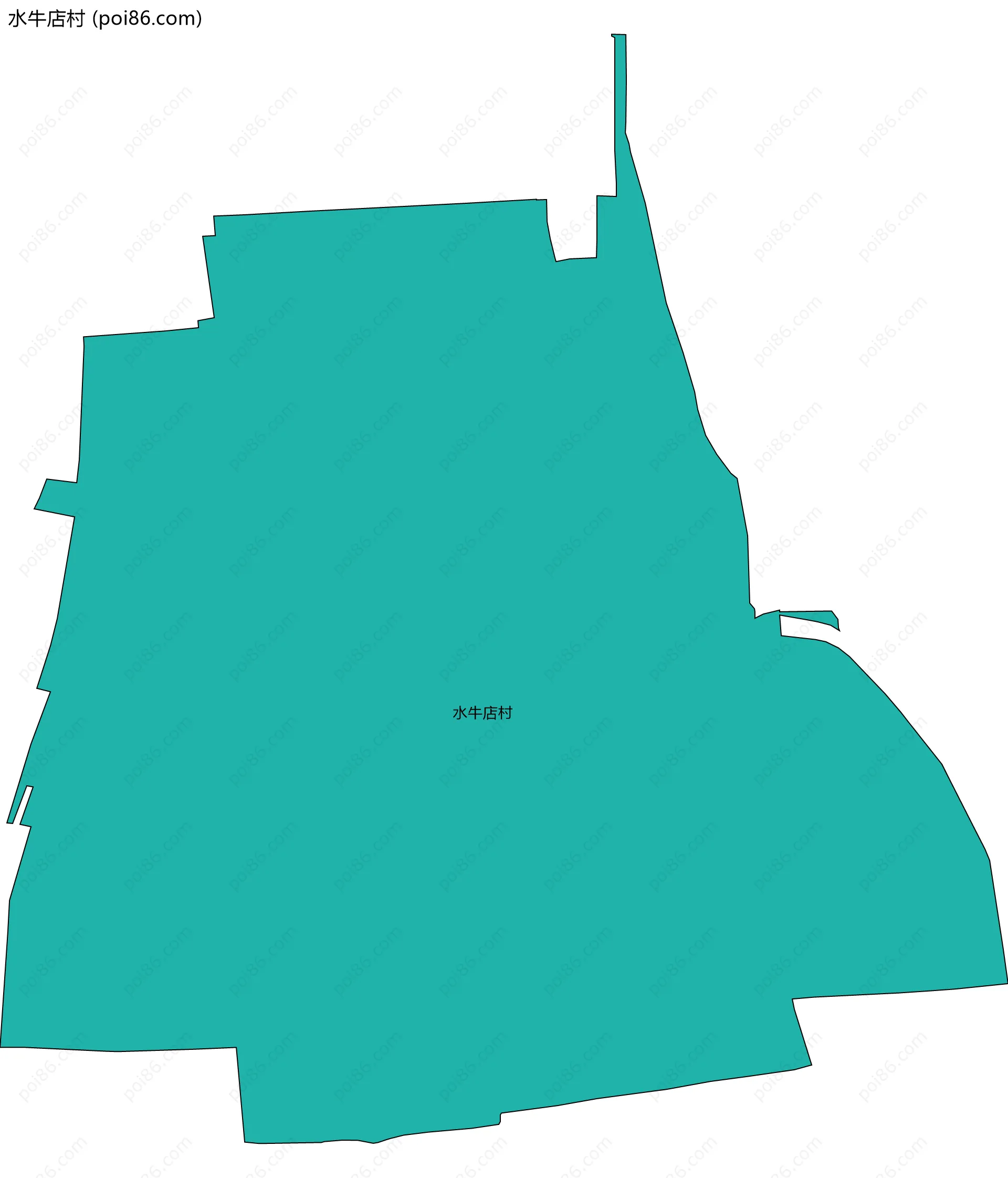 水牛店村边界地图