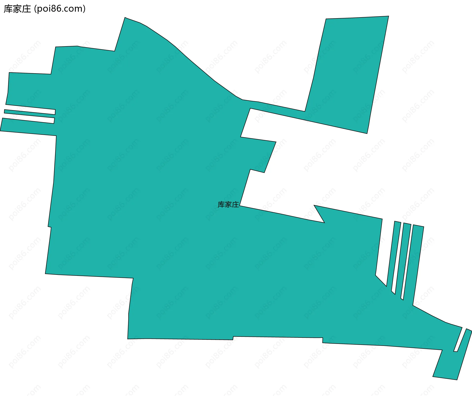 库家庄边界地图