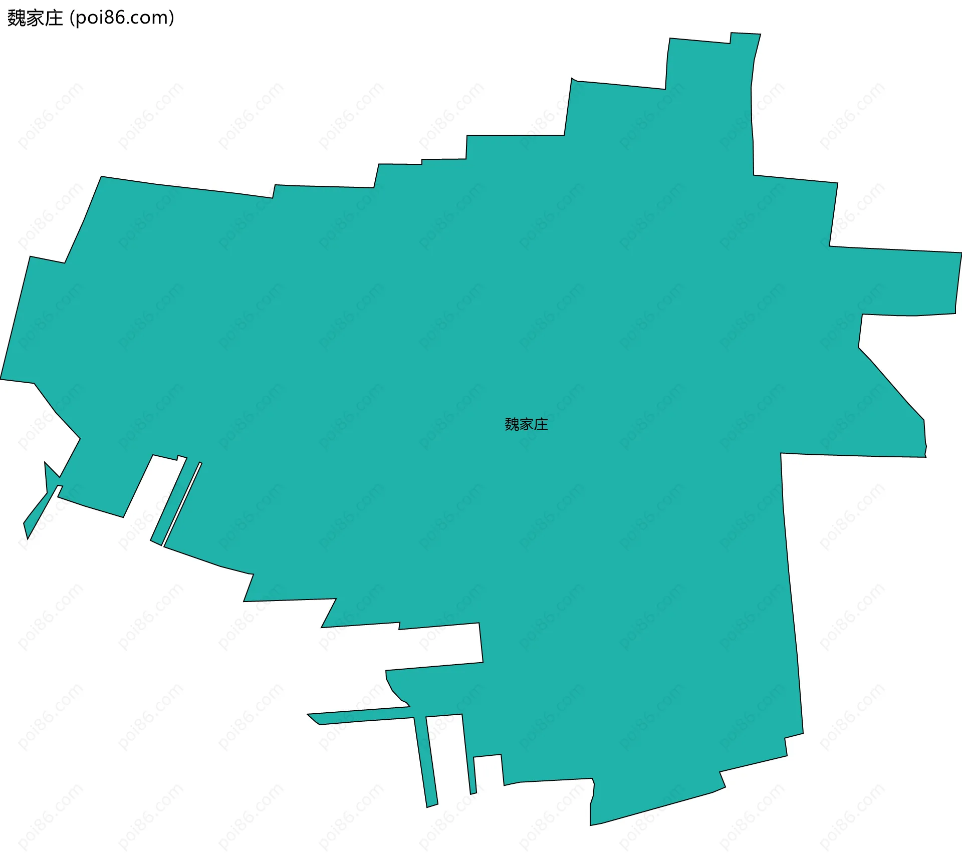 魏家庄边界地图