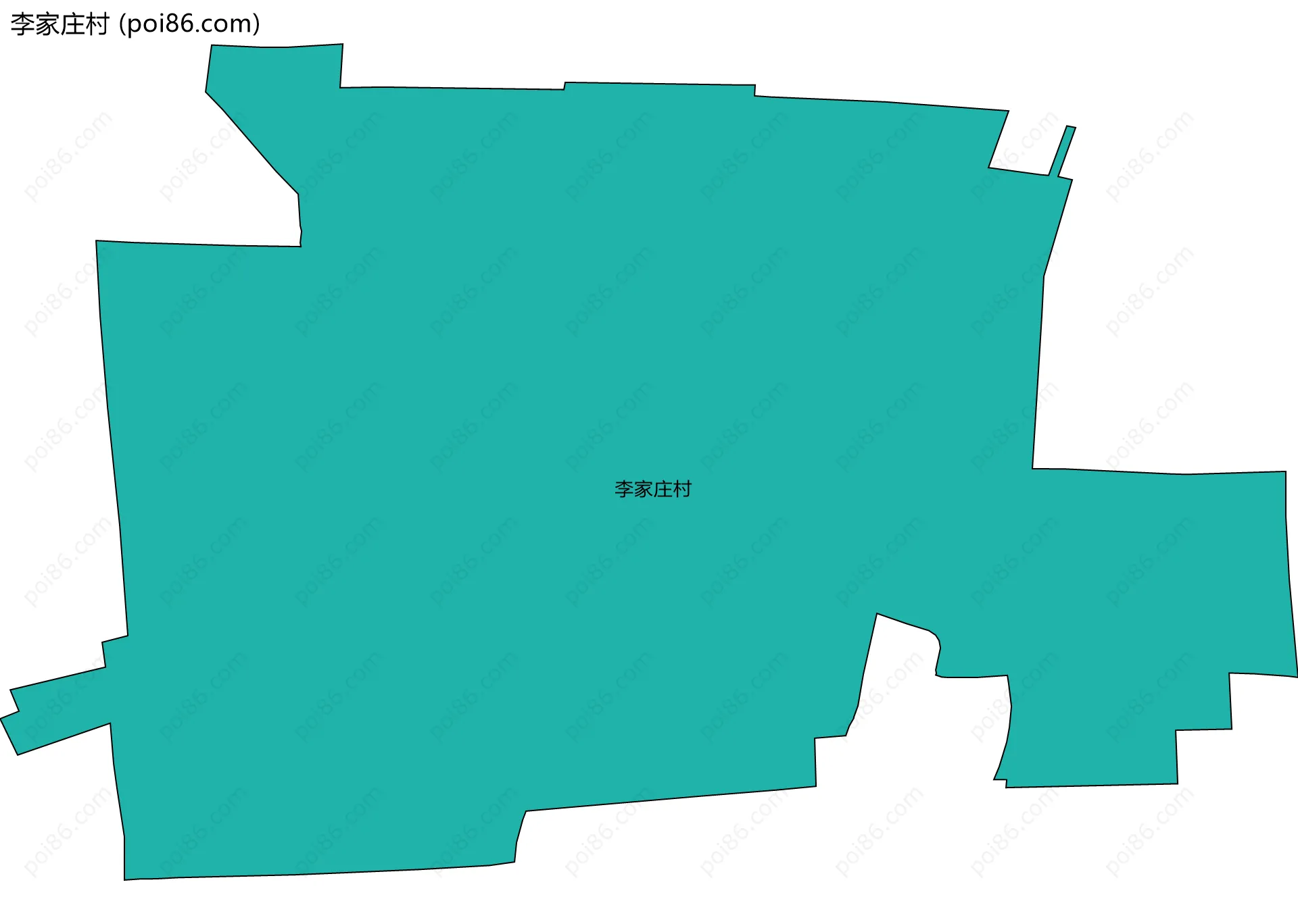李家庄村边界地图