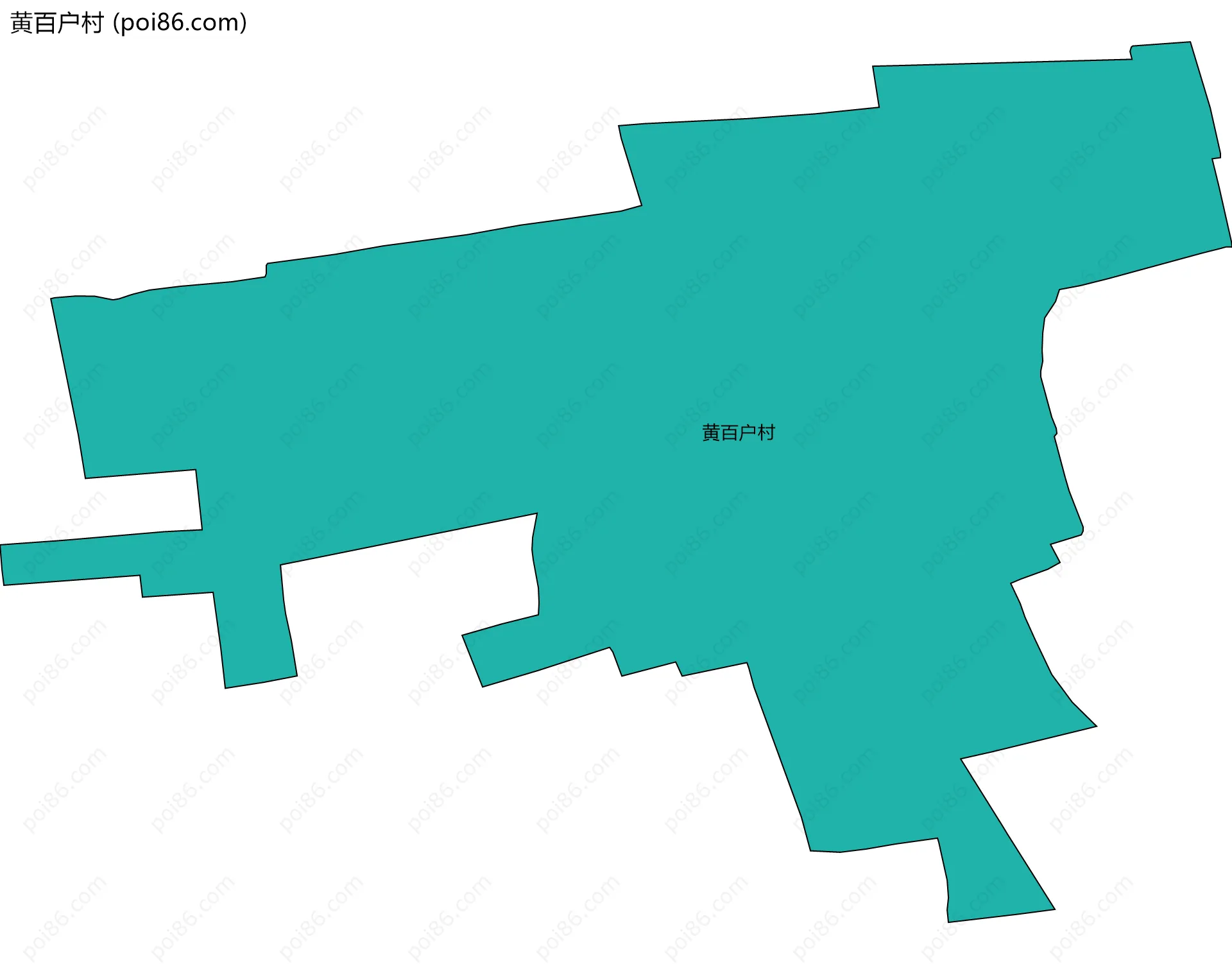 黄百户村边界地图