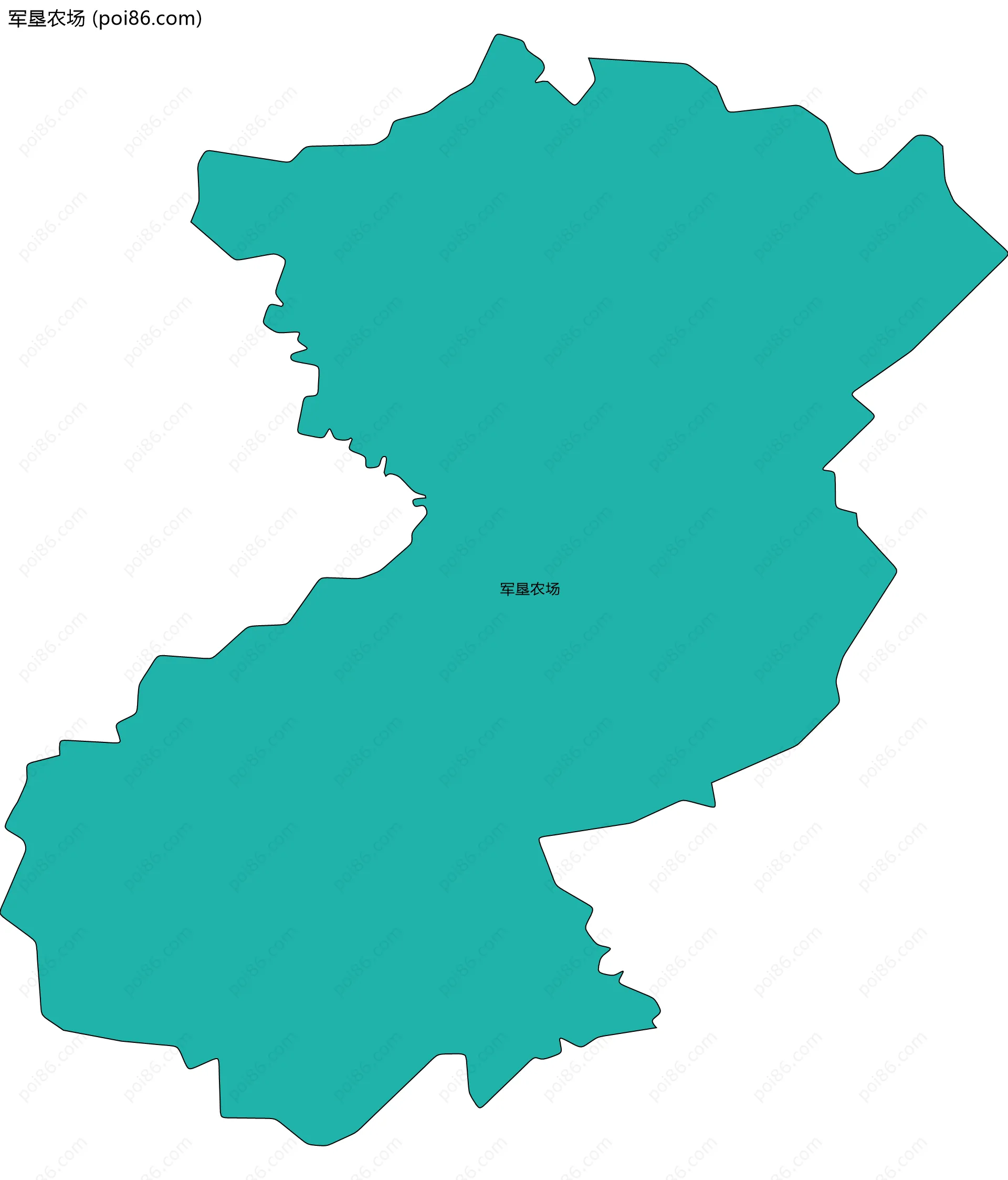 军垦农场边界地图