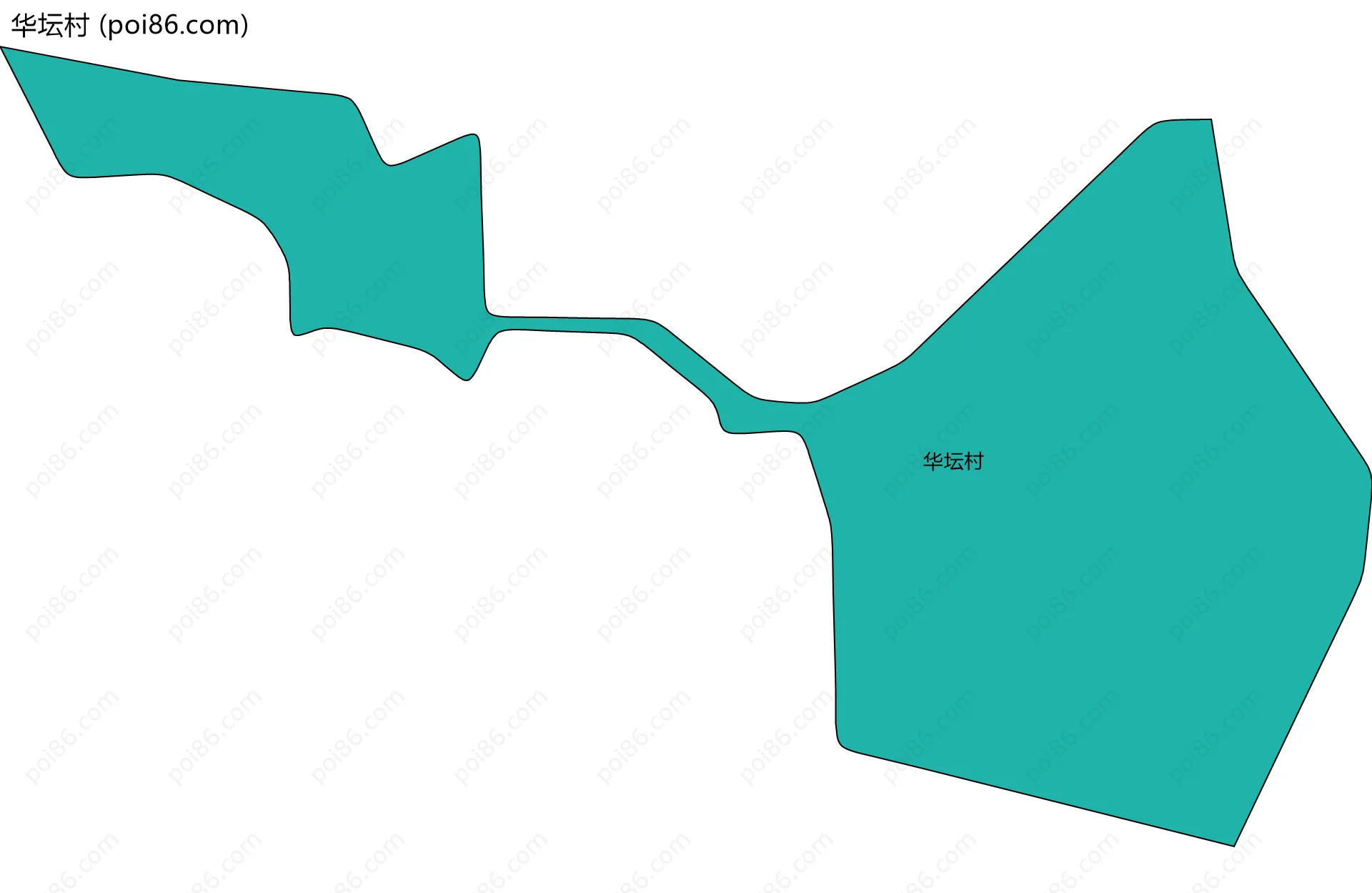 华坛村边界地图