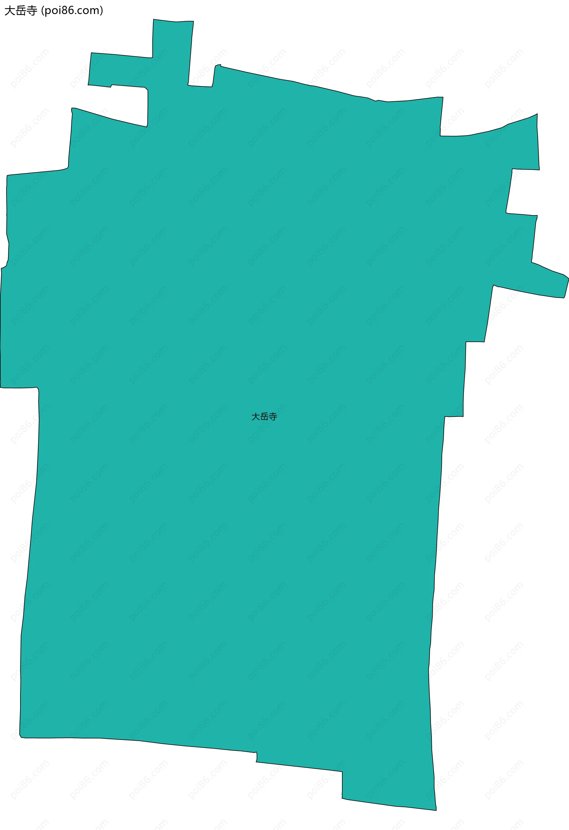 大岳寺边界地图