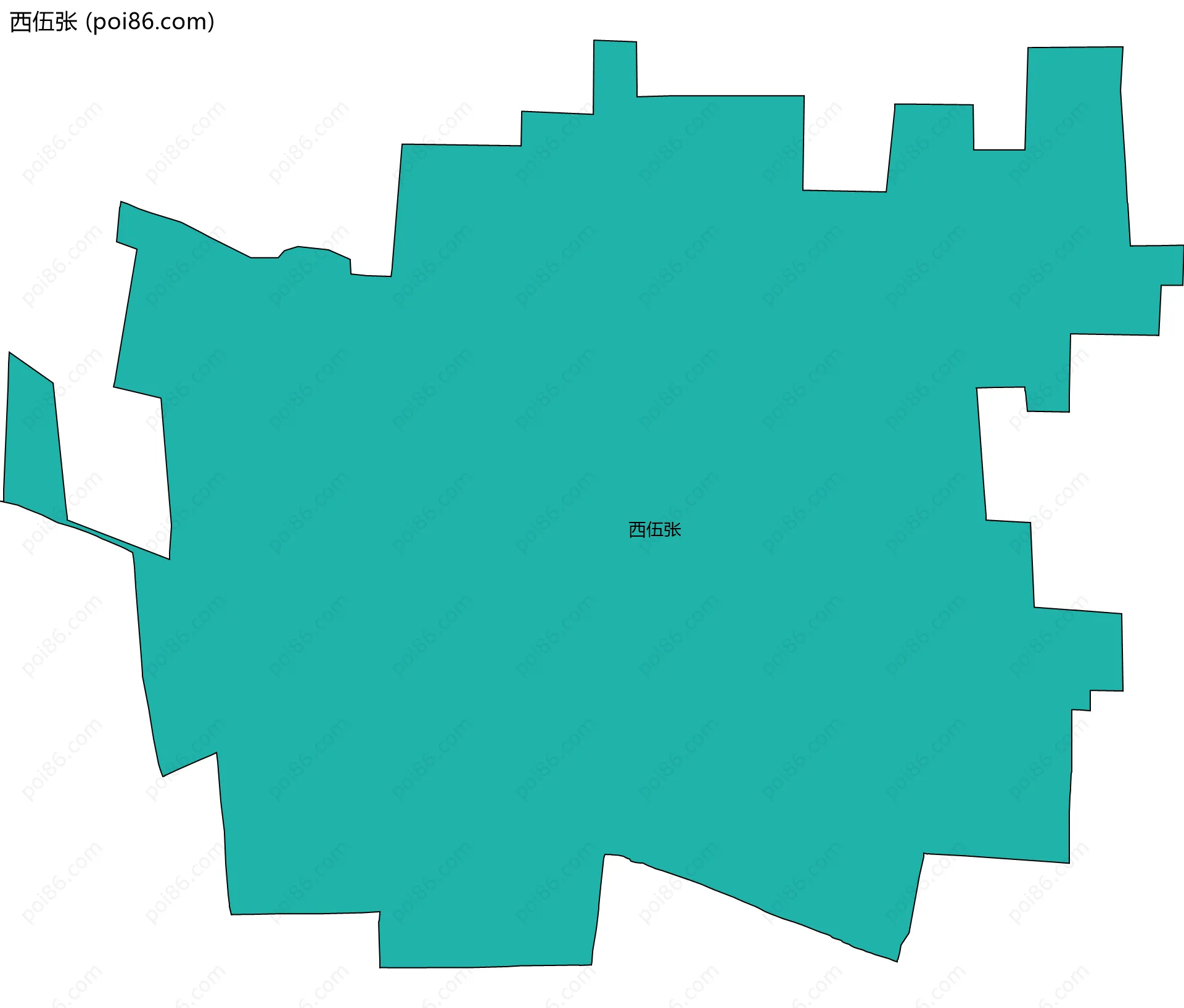 西伍张边界地图