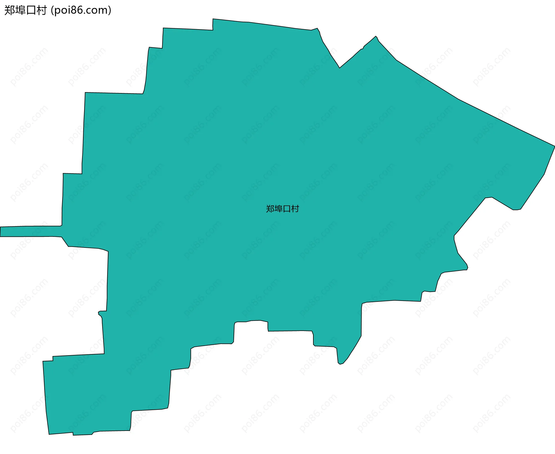 郑埠口村边界地图