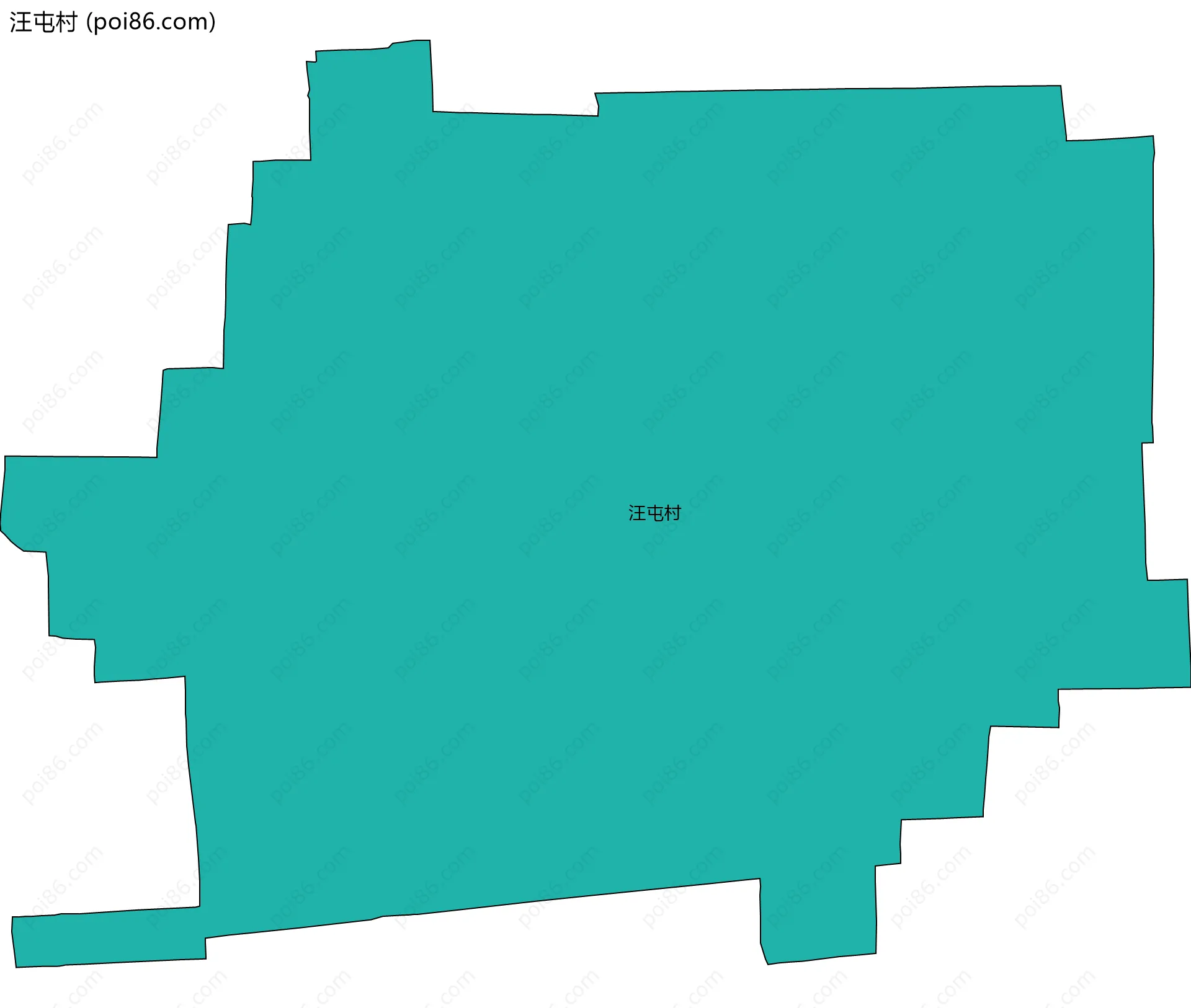 汪屯村边界地图