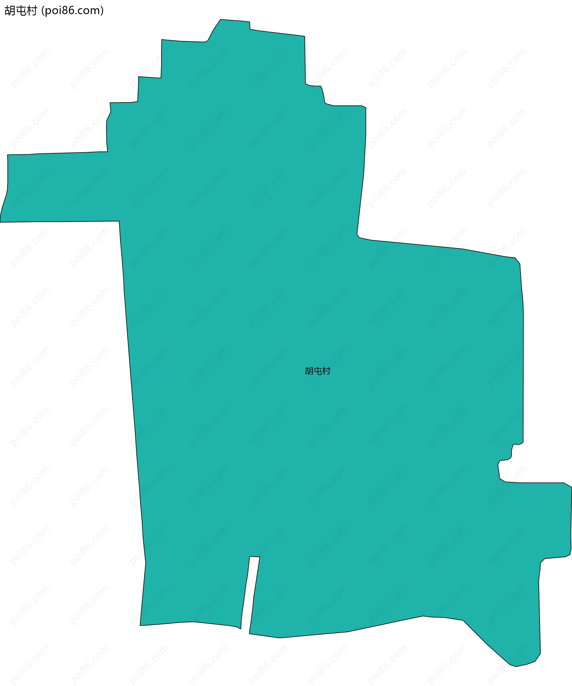 胡屯村边界地图