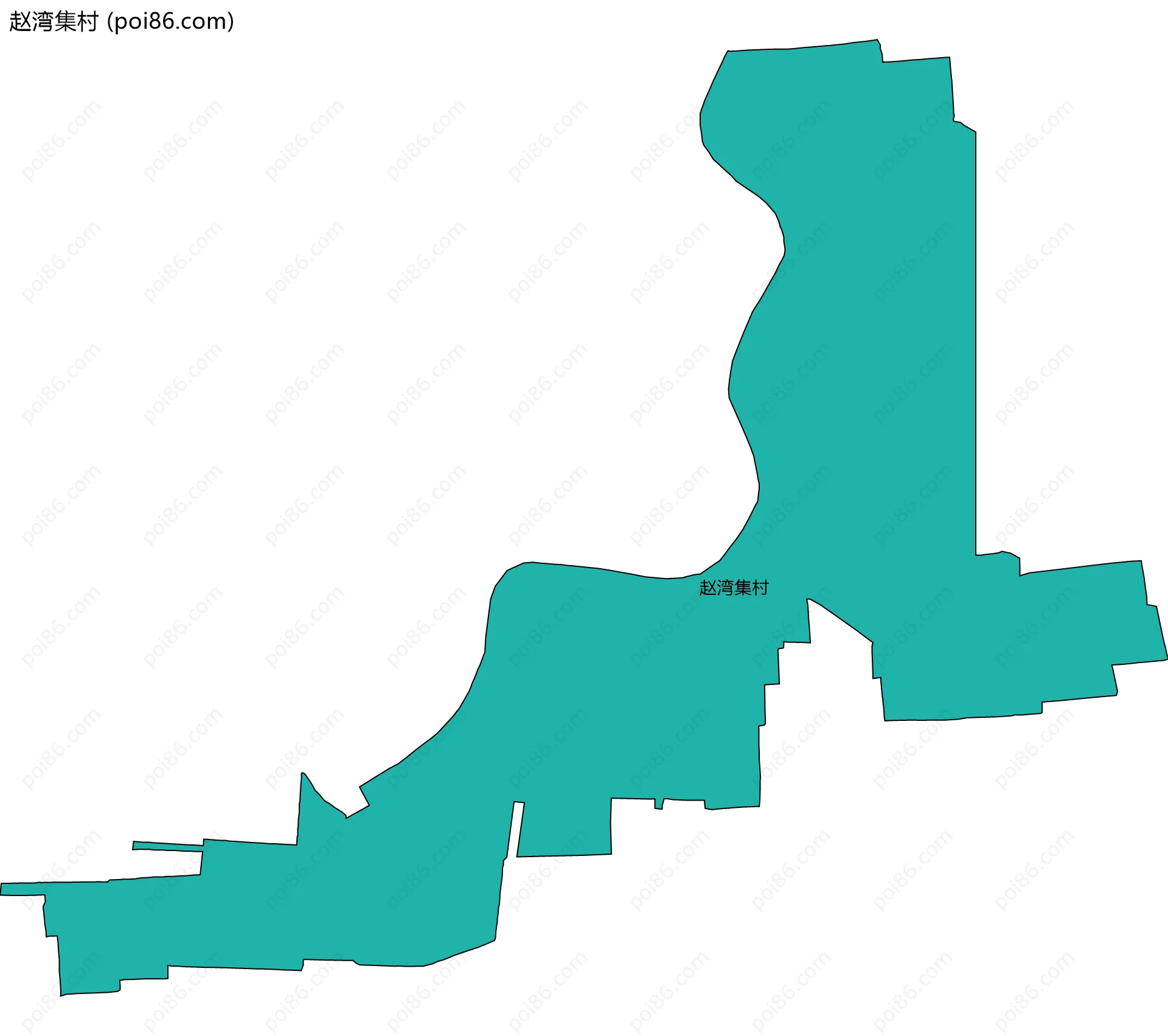 赵湾集村边界地图
