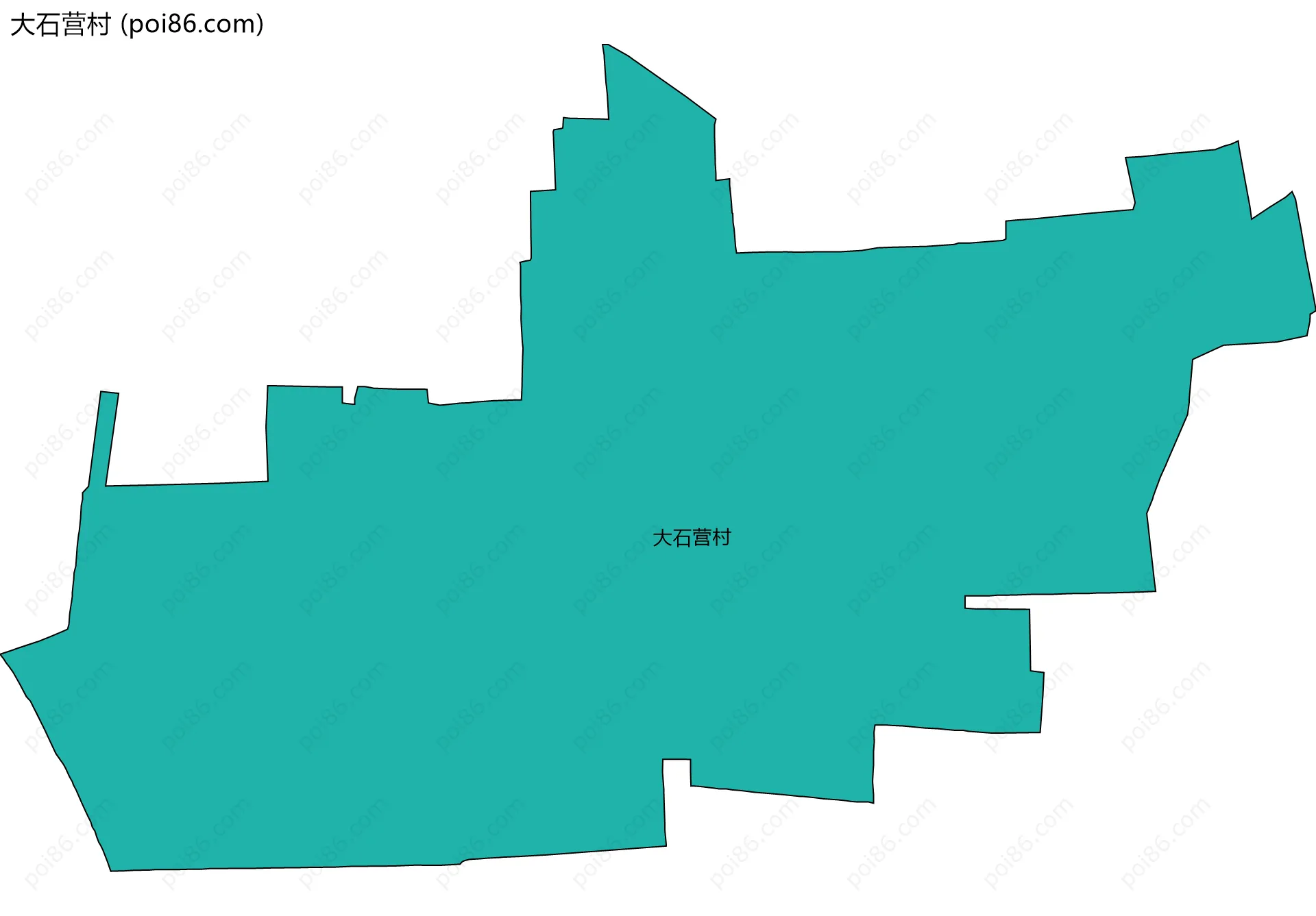 大石营村边界地图